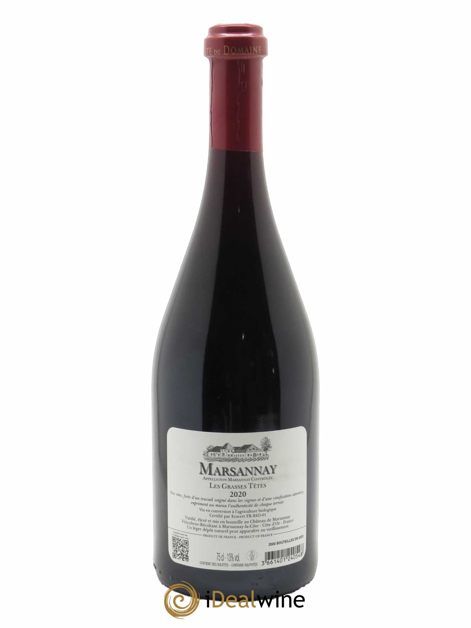 Marsannay Les Grasses Têtes Château de Marsannay 2020 - Lot de 1 bouteille - 1