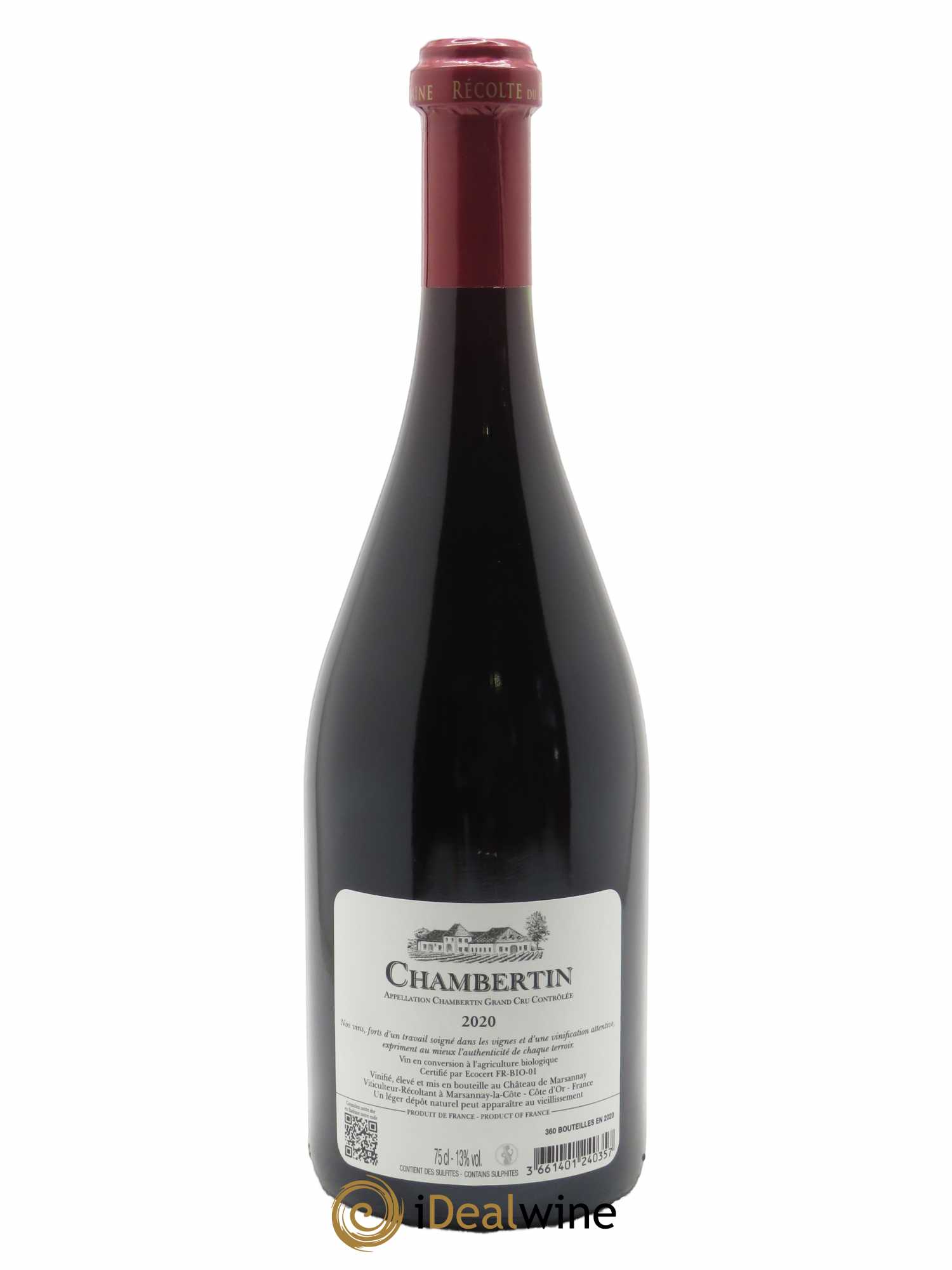 Chambertin Grand Cru Château de Marsannay 2020 - Lot of 1 bottle - 1