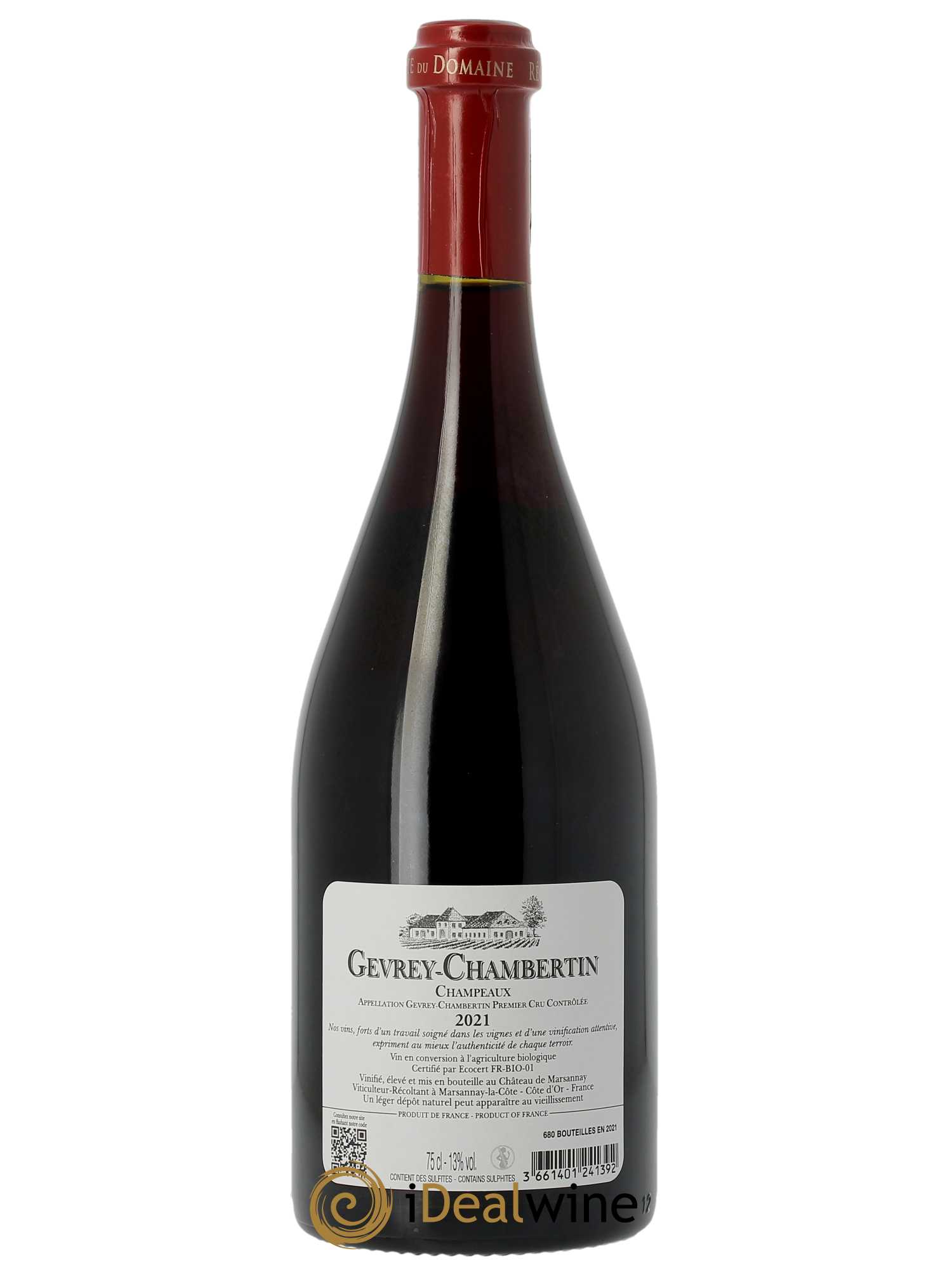 Gevrey-Chambertin 1er Cru Champeaux Château de Marsannay 2021 - Lot of 1 bottle - 1