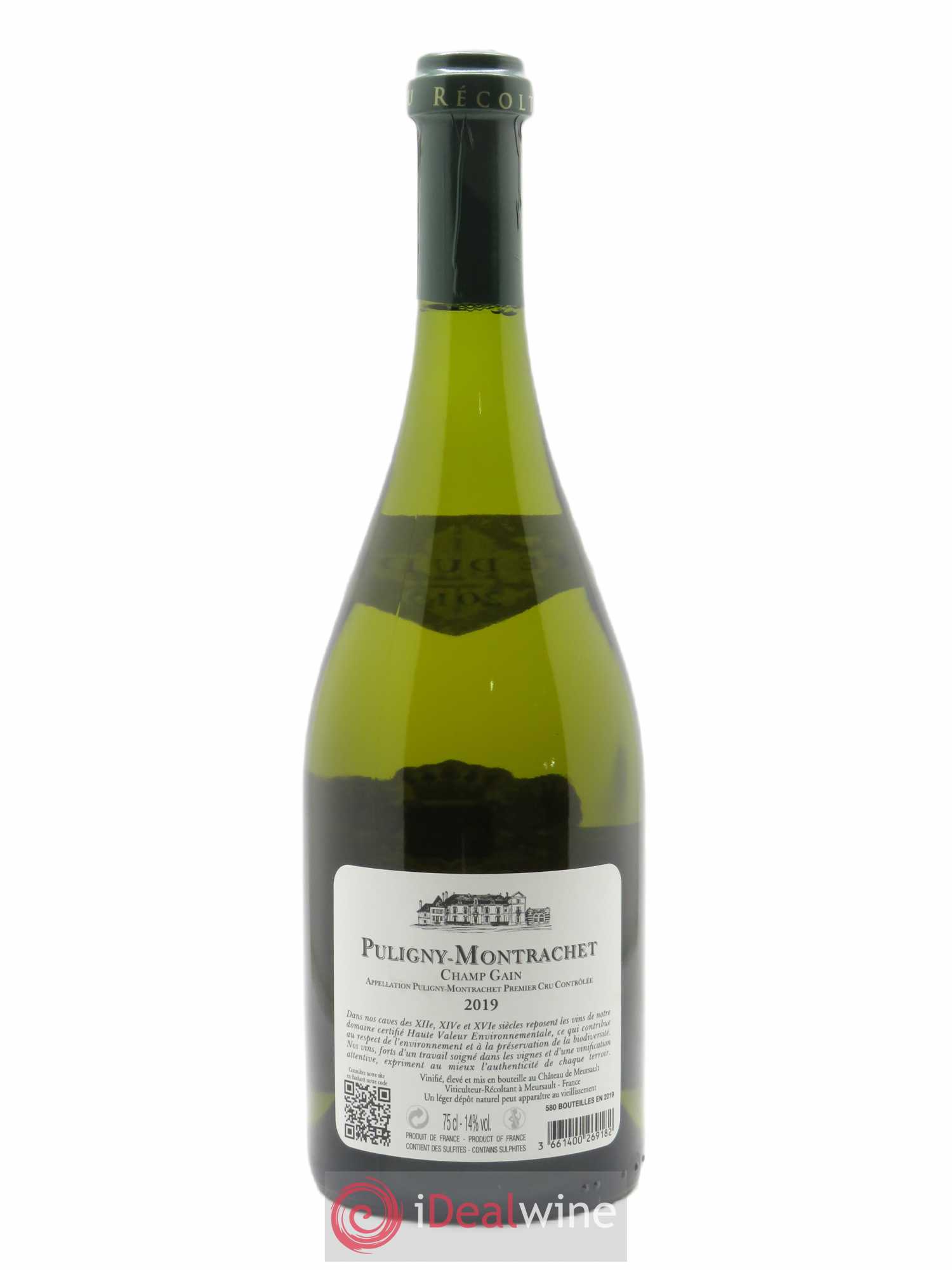 Puligny-Montrachet 1er Cru Champ Gain Château de Meursault 2019 - Lot de 1 bouteille - 1