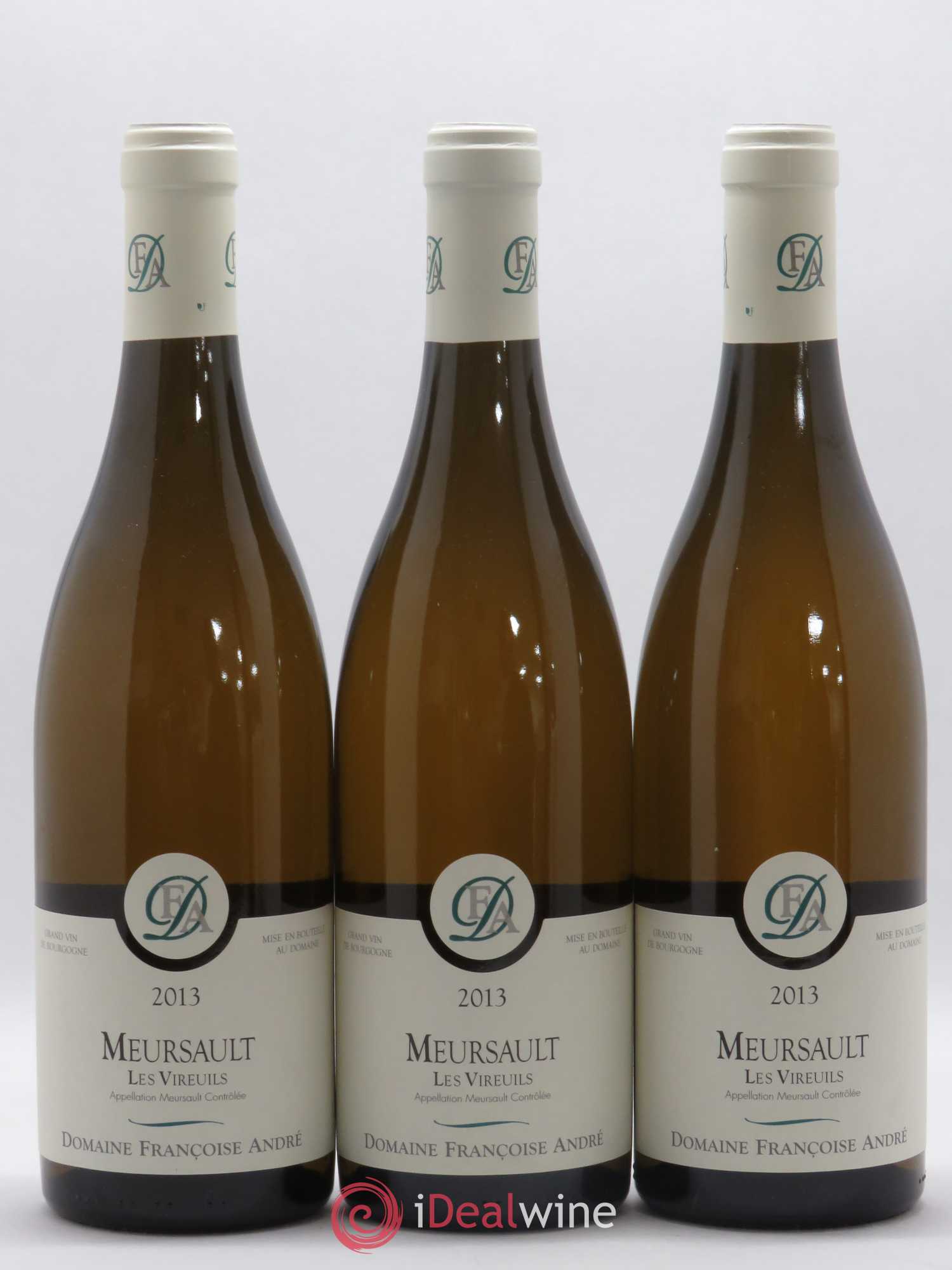Meursault Les Vireuils Françoise André 2013 - Posten von 3 Flaschen - 0