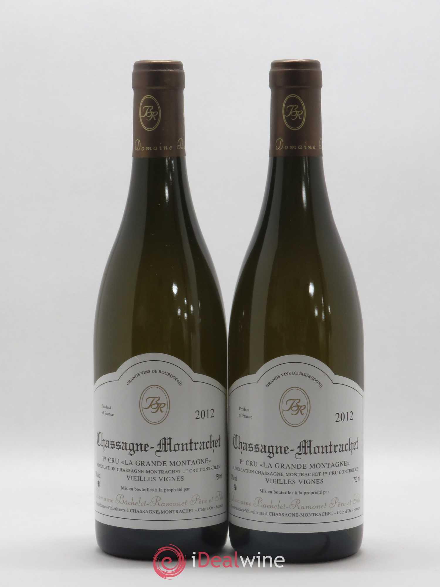 Chassagne-Montrachet 1er Cru La Grande Montagne Vieilles Vignes Bachelet Ramonet 2012 - Lot de 2 bouteilles - 0