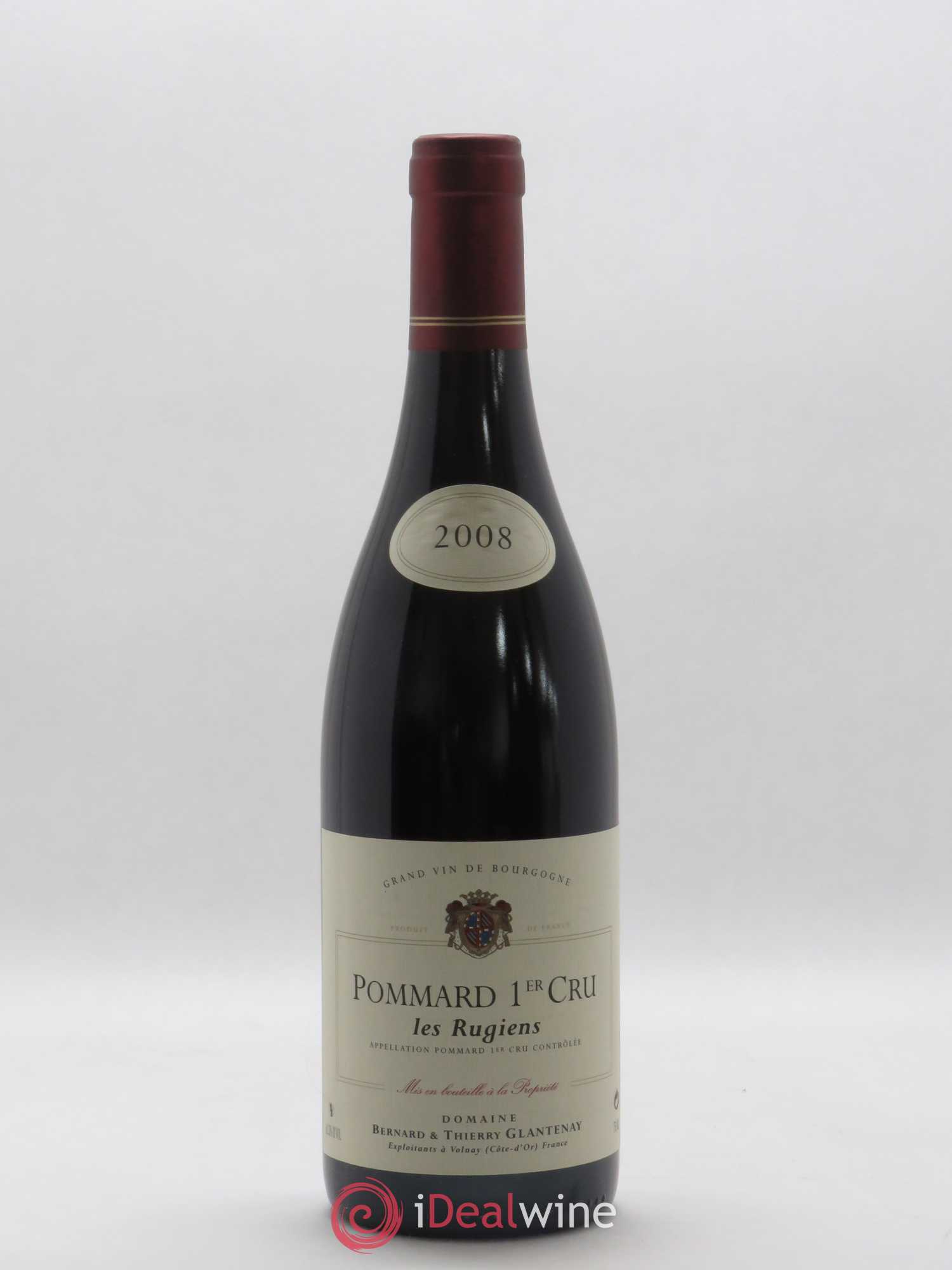 Pommard 1er Cru Les Rugiens Bernard et Thierry Glantenay (Domaine) 2008 - Lot de 1 bouteille - 0
