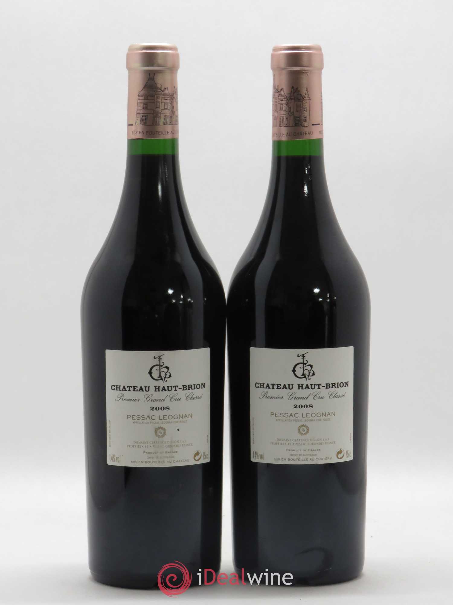 Château Haut Brion 1er Grand Cru Classé 2008 - Lot de 2 bouteilles - 1