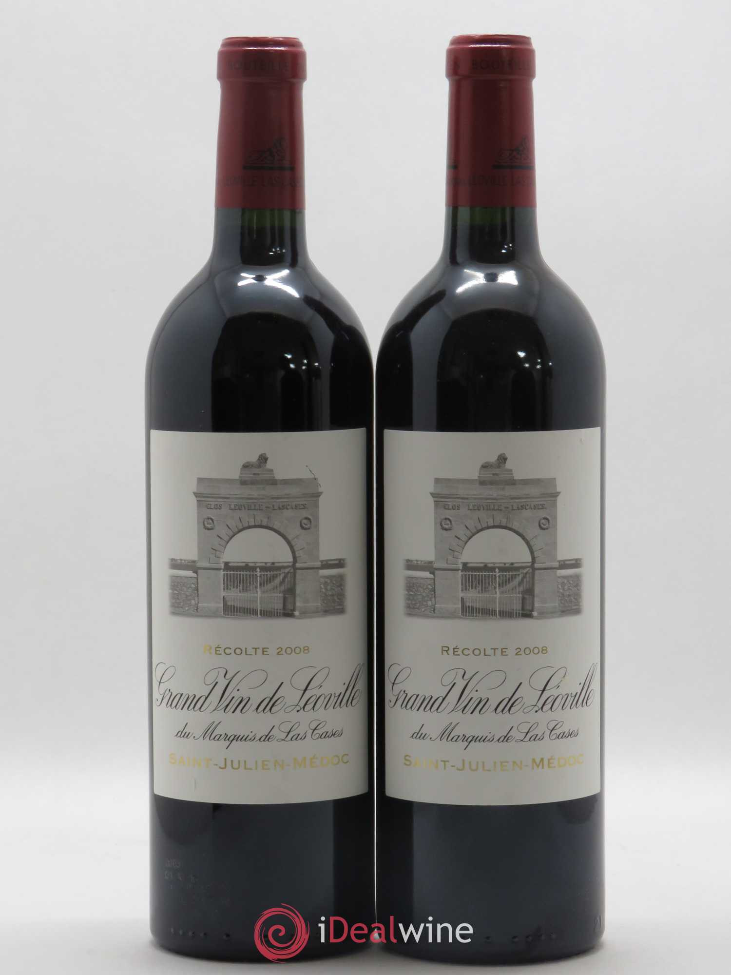 Château Léoville Las Cases 2ème Grand Cru Classé 2008 - Lot de 2 bouteilles - 0