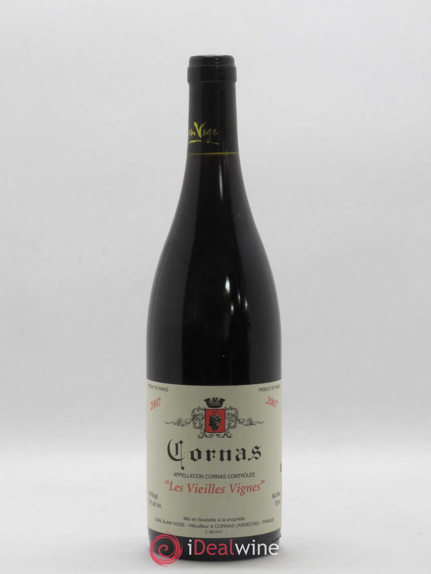 Cornas Les Vieilles Vignes Alain Voge (Domaine) 2007 - Lot de 1 bouteille - 0