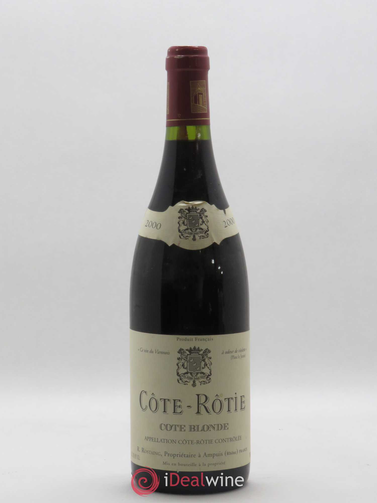 Côte-Rôtie Côte Blonde René Rostaing 2000 - Posten von 1 Flasche - 0