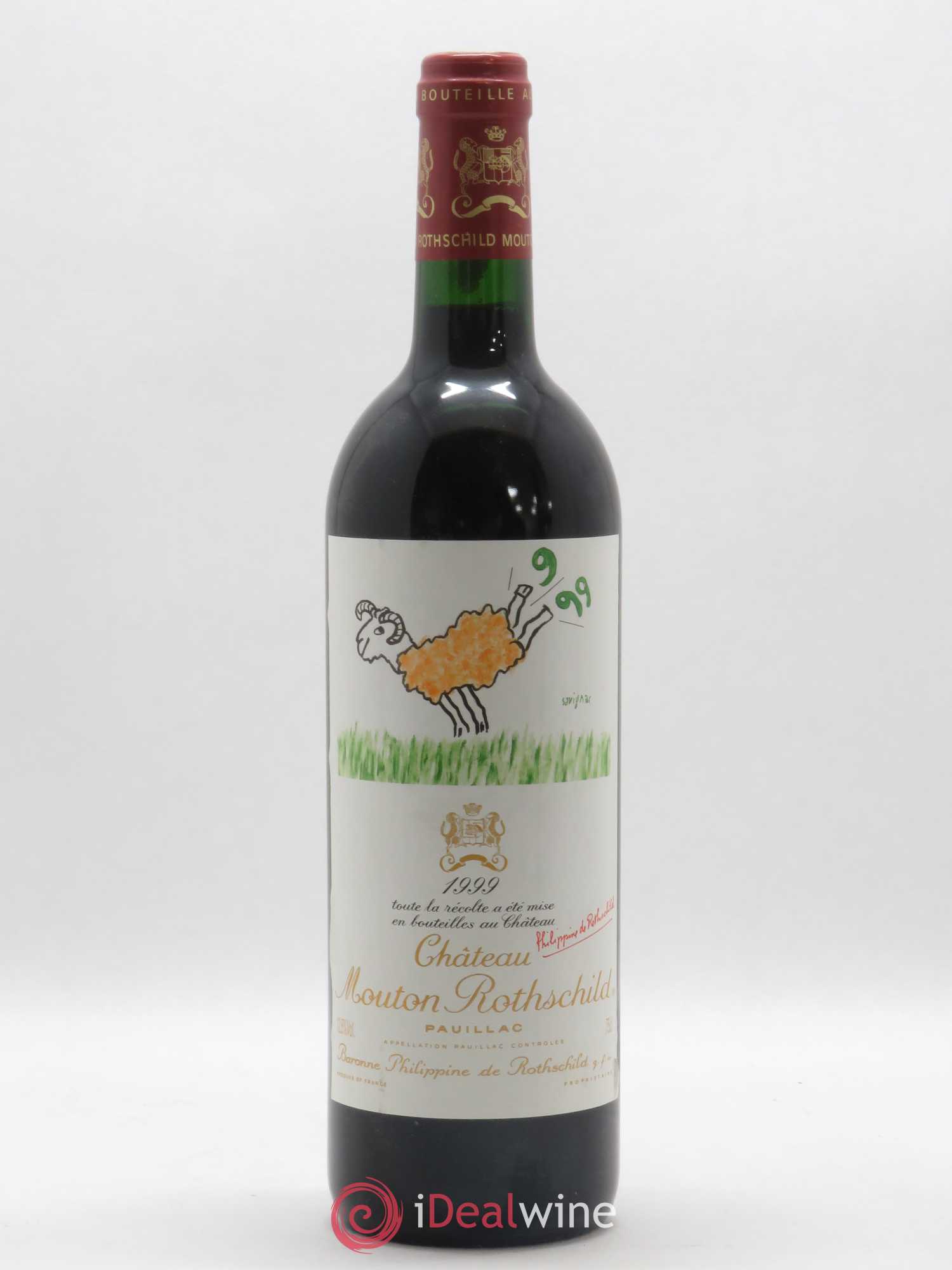 Château Mouton Rothschild 1er Grand Cru Classé 1999 - Lot de 1 bouteille - 0