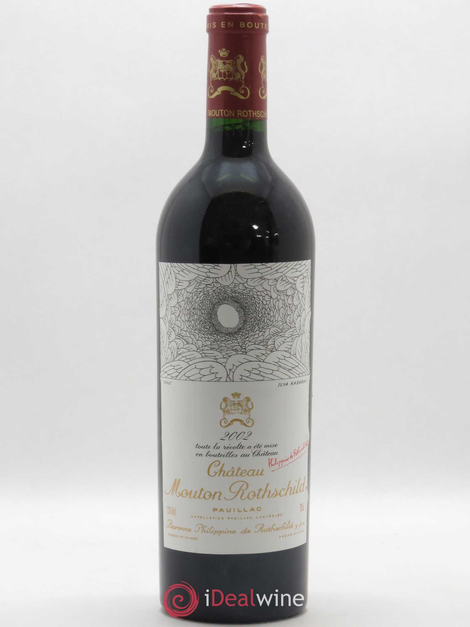 Château Mouton Rothschild 1er Grand Cru Classé 2002 - Lot de 1 bouteille - 0