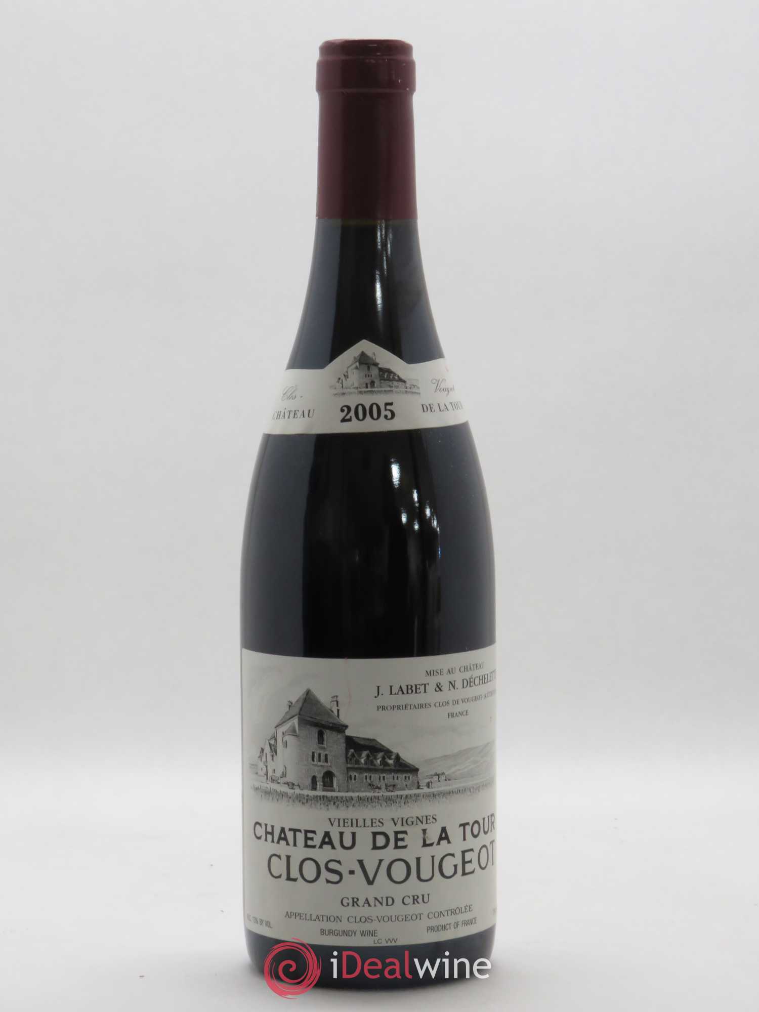 Clos de Vougeot Grand Cru Vieilles Vignes Château de La Tour 2005 - Lot de 1 bouteille - 0