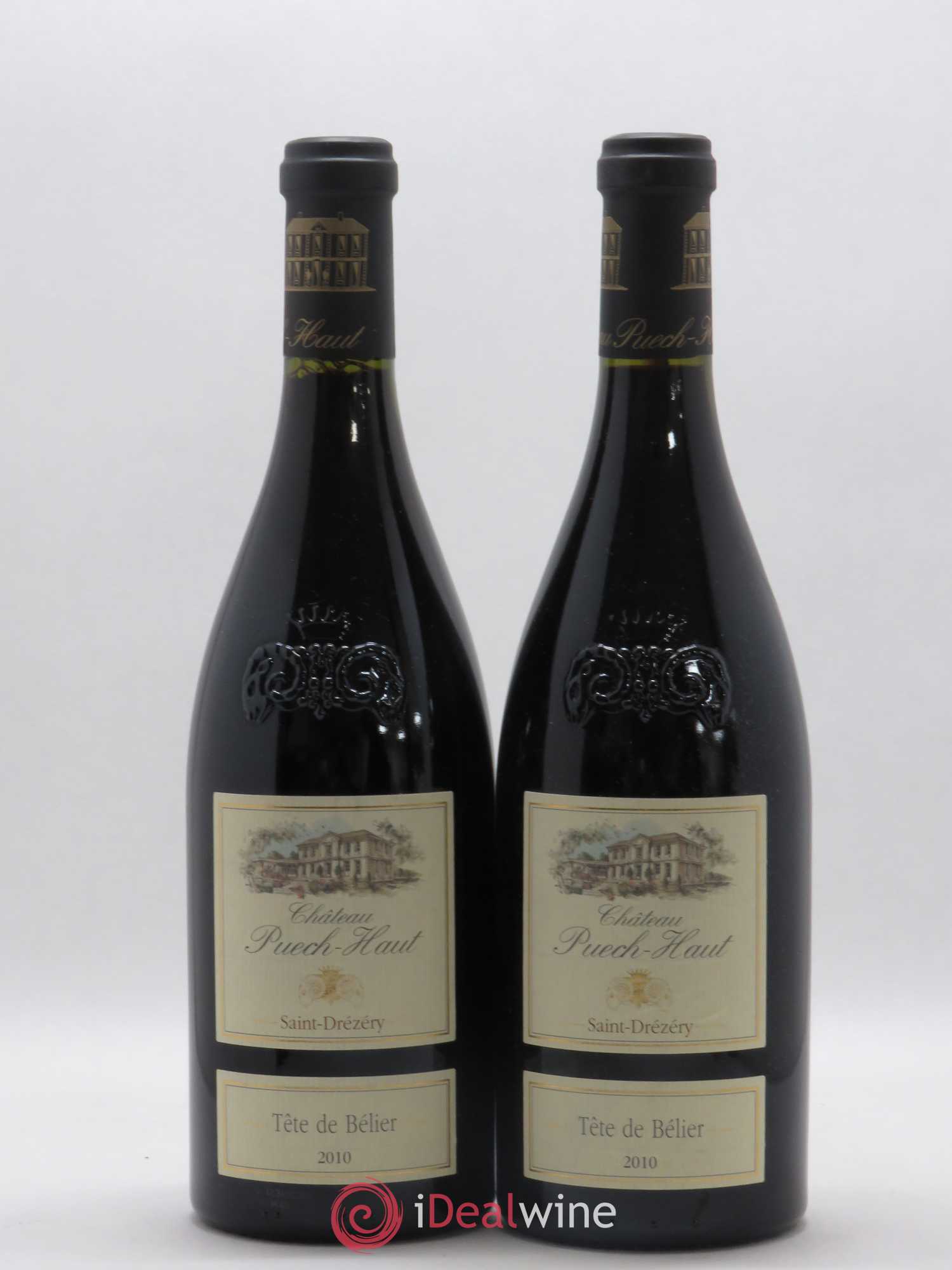 Languedoc Château Puech-Haut Tête de Bélier Gérard Bru 2010 - Lot de 2 bouteilles - 0