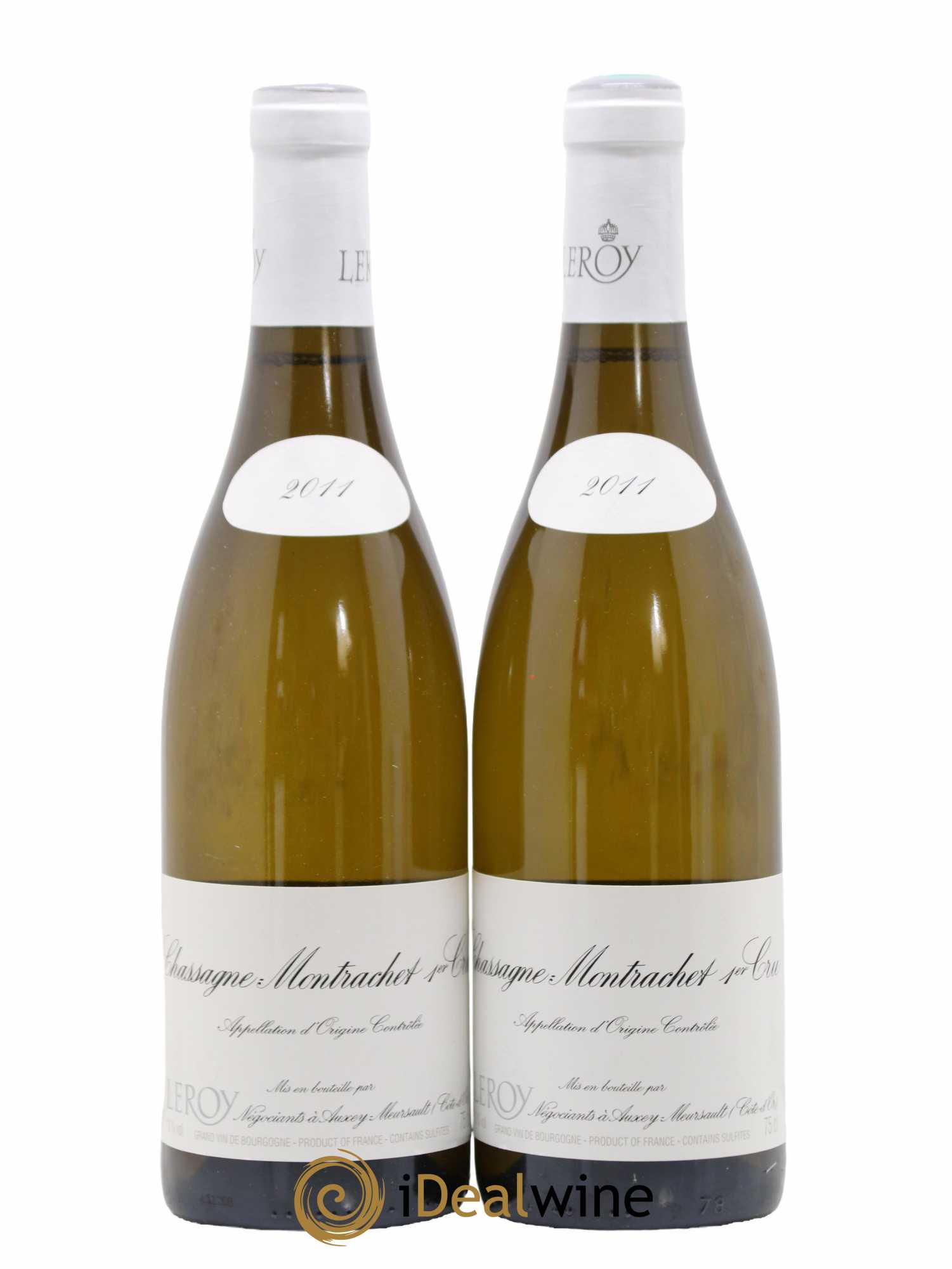 Chassagne-Montrachet 1er Cru Leroy SA 2011 - Lot de 2 bouteilles - 0