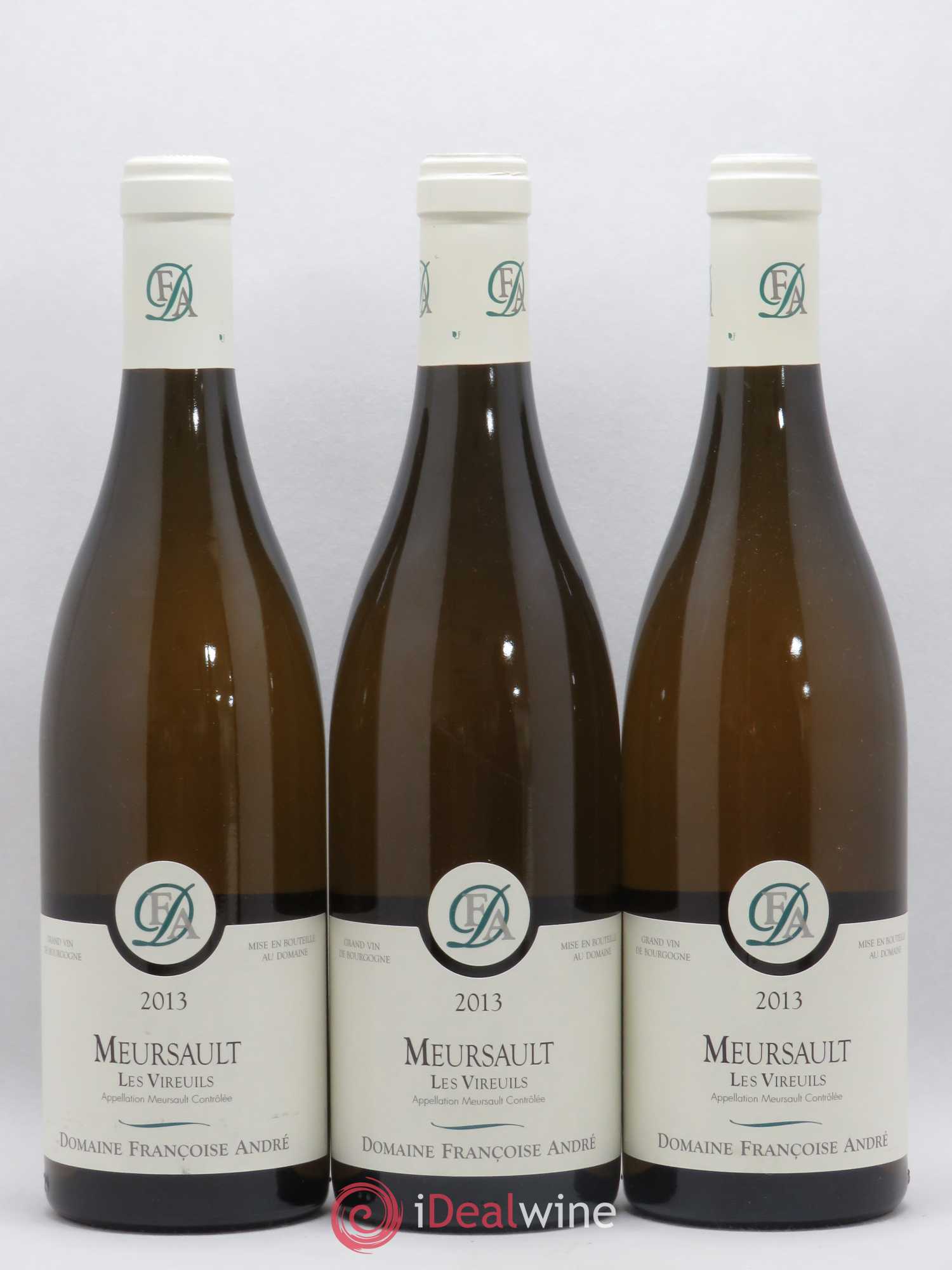 Meursault Les Vireuils Françoise André 2013 - Posten von 3 Flaschen - 0