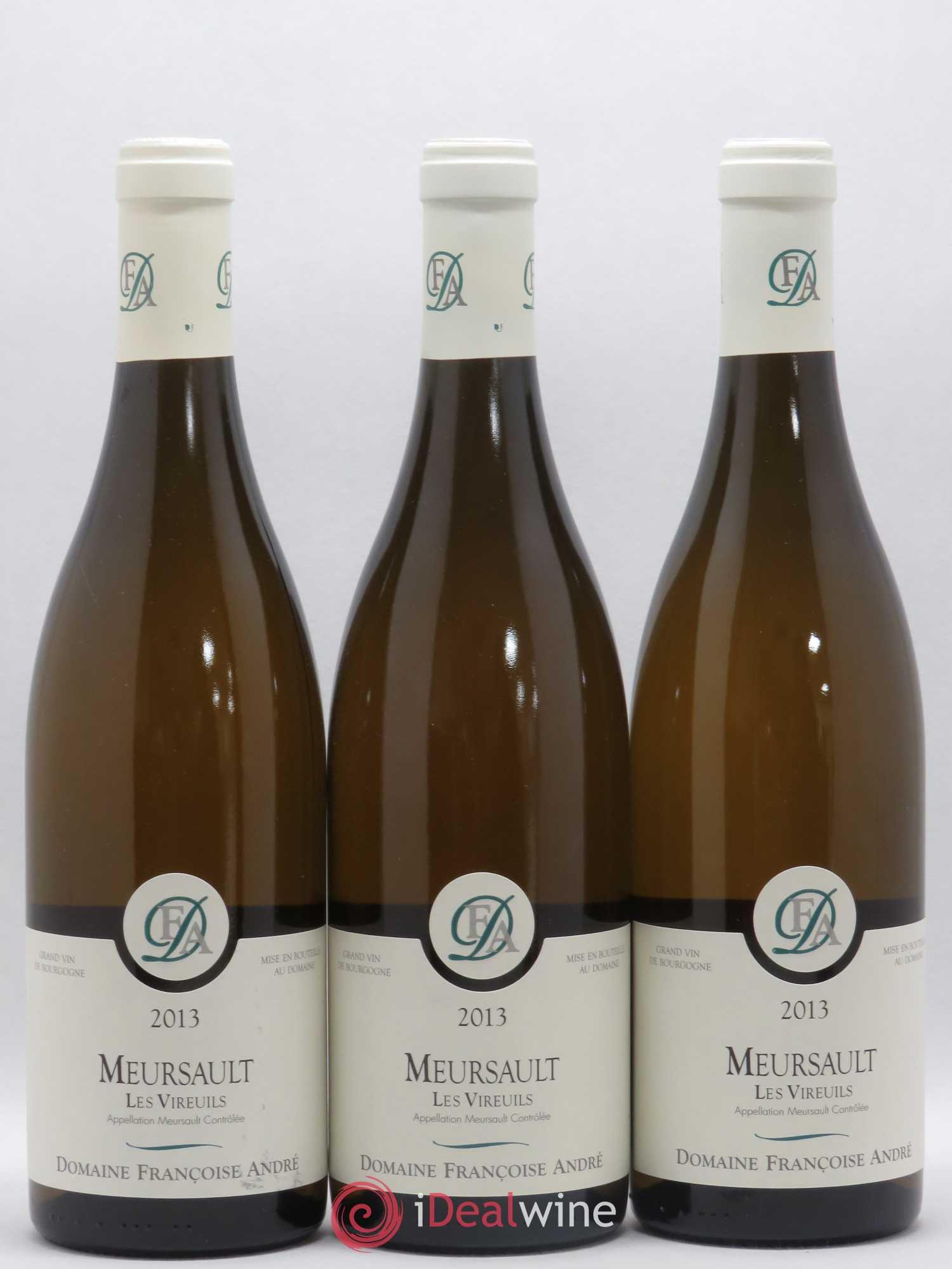 Meursault Les Vireuils Françoise André 2013 - Posten von 3 Flaschen - 0