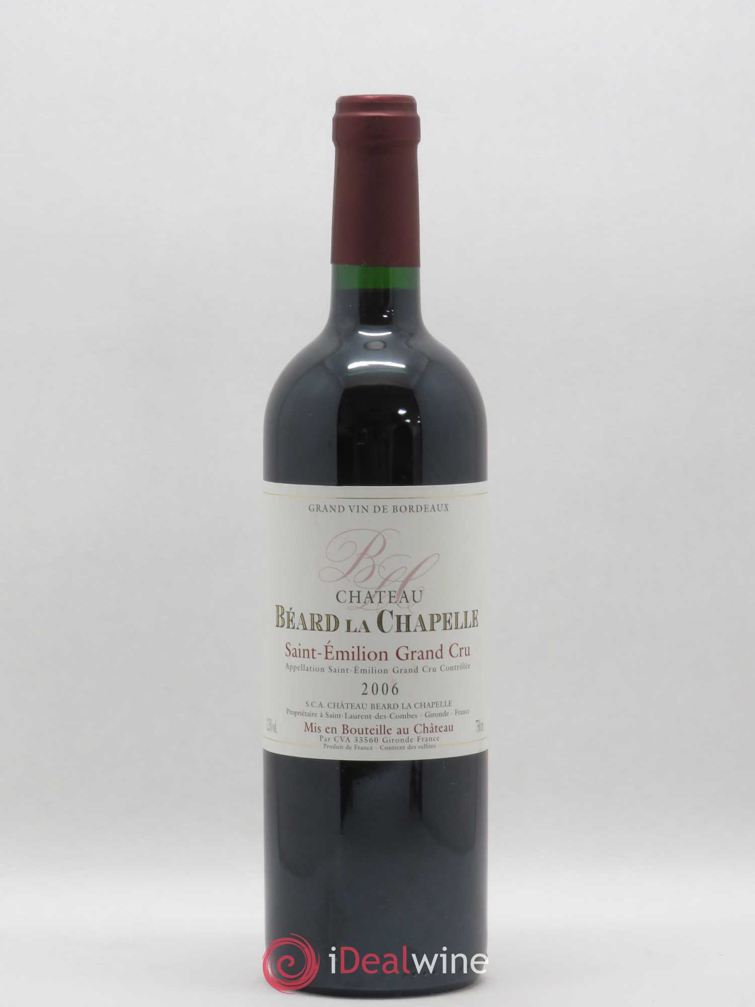 Saint-Émilion Grand Cru Béard La Chapelle 2006 - Posten von 1 Flasche - 0
