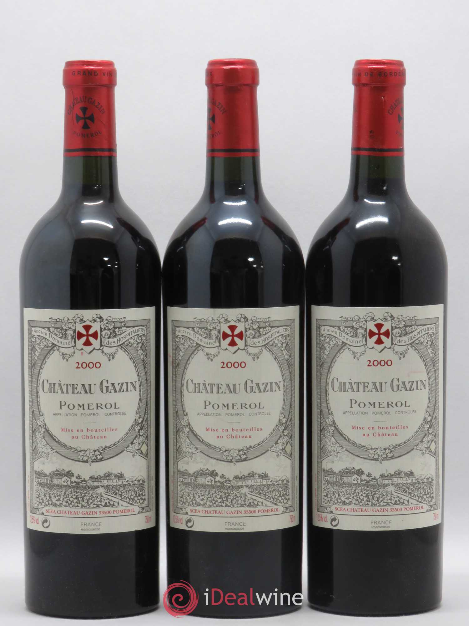 Château Gazin 2000 - Lot de 3 bouteilles - 0
