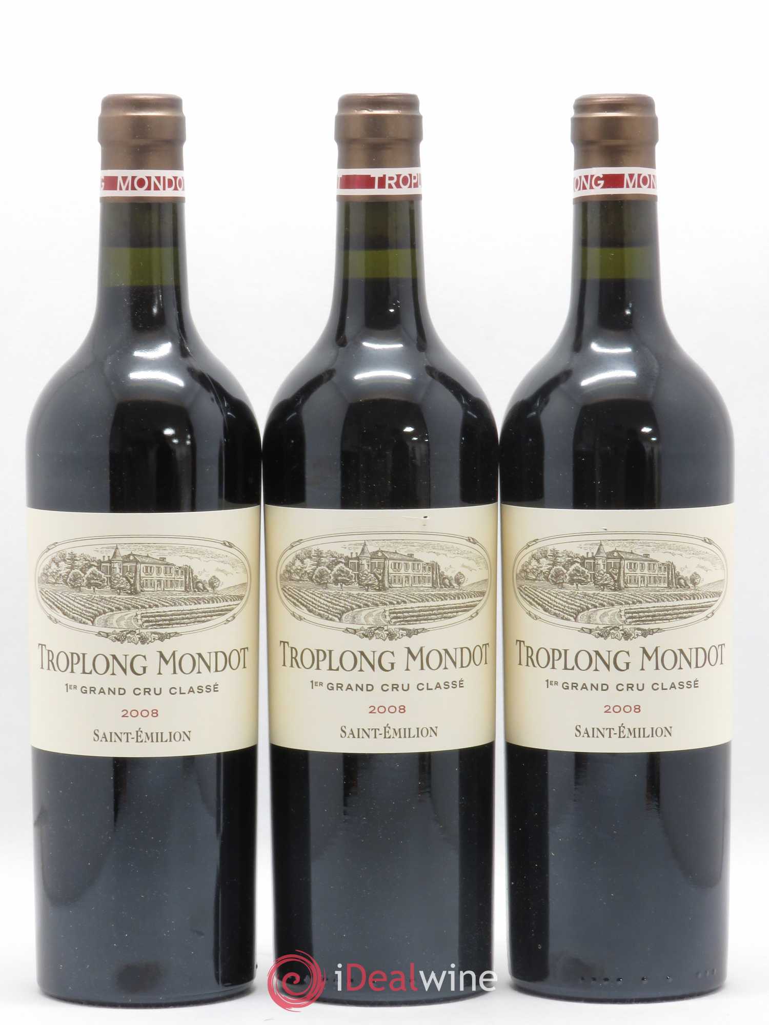 Château Troplong Mondot 1er Grand Cru Classé B 2008 - Lotto di 6 bottiglie - 1
