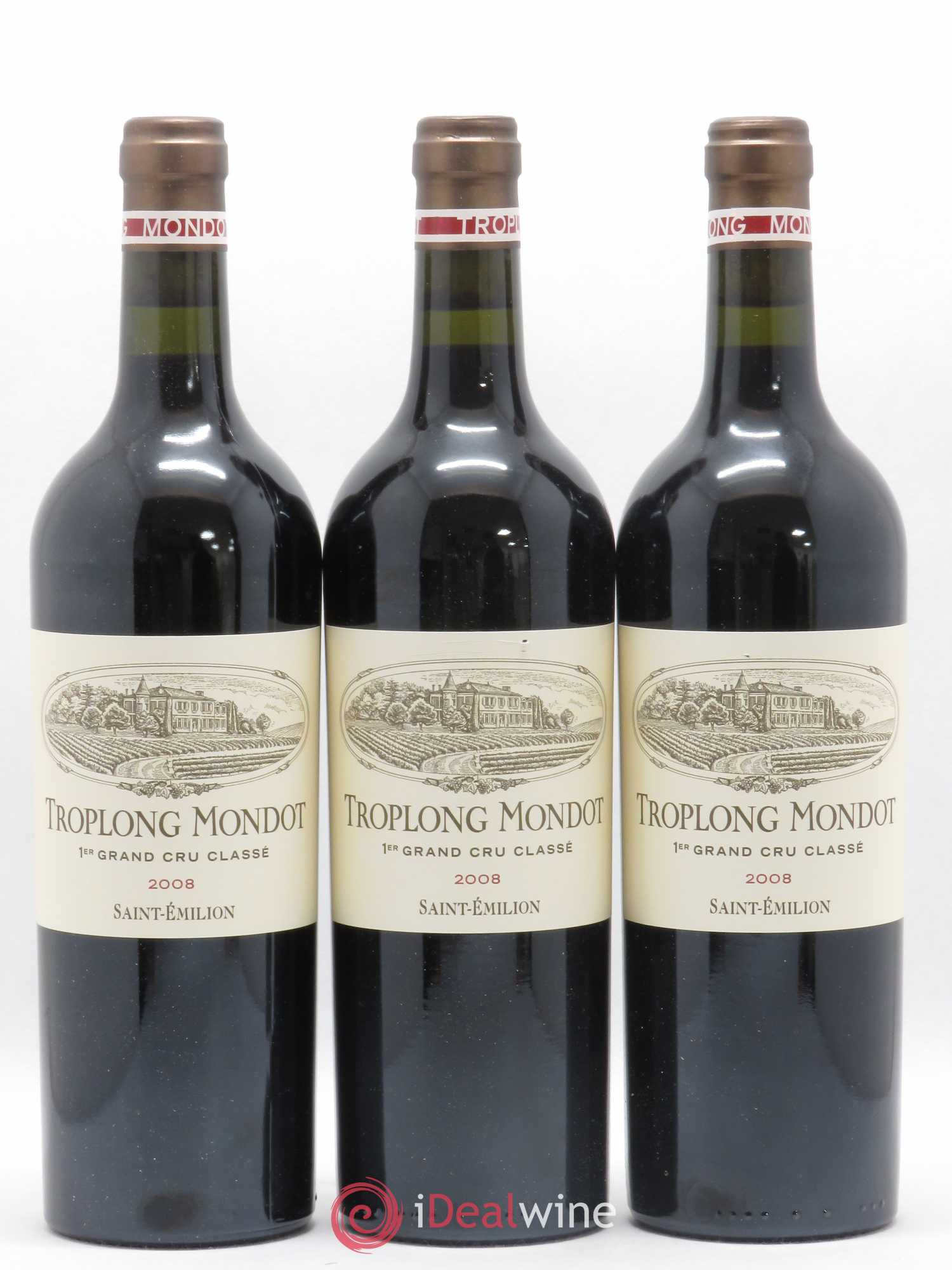 Château Troplong Mondot 1er Grand Cru Classé B 2008 - Lotto di 6 bottiglie - 2