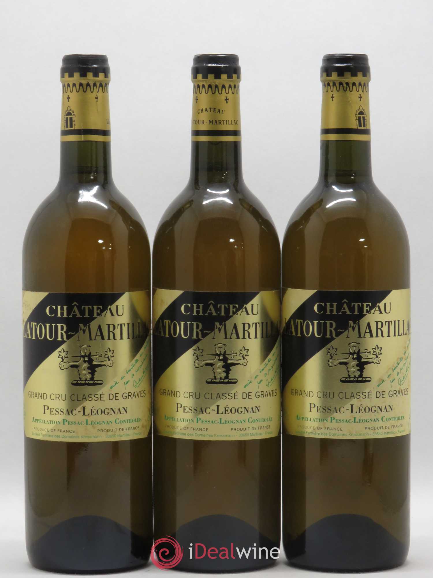 Château Latour-Martillac Cru Classé de Graves 1996 - Lot de 3 bouteilles - 0