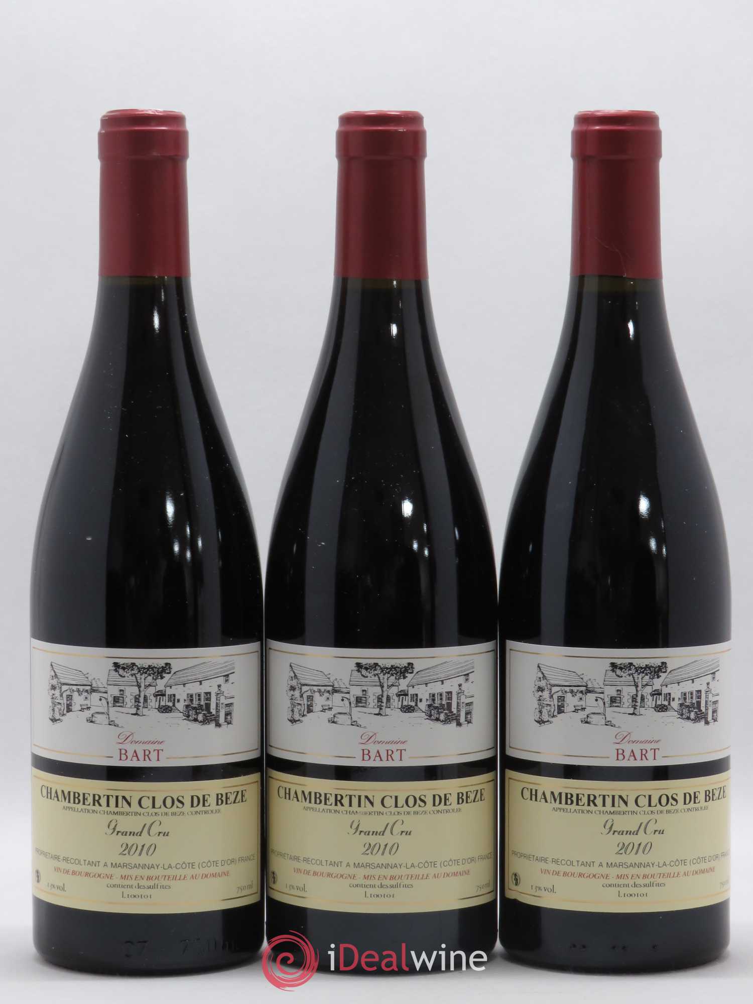 Chambertin Clos de Bèze Grand Cru Domaine Bart 2010 - Posten von 3 Flaschen - 0