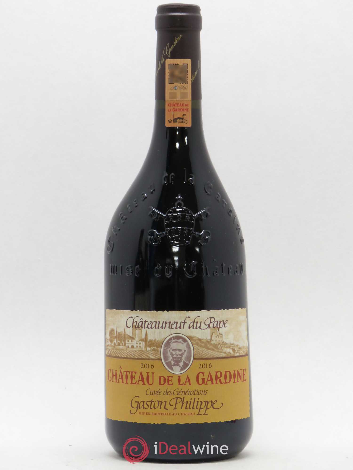 Châteauneuf-du-Pape Château de La Gardine Cuvée des Générations Gaston Philippe Famille Brunel Gaston Philippe 2016 - Lot de 1 bouteille - 0