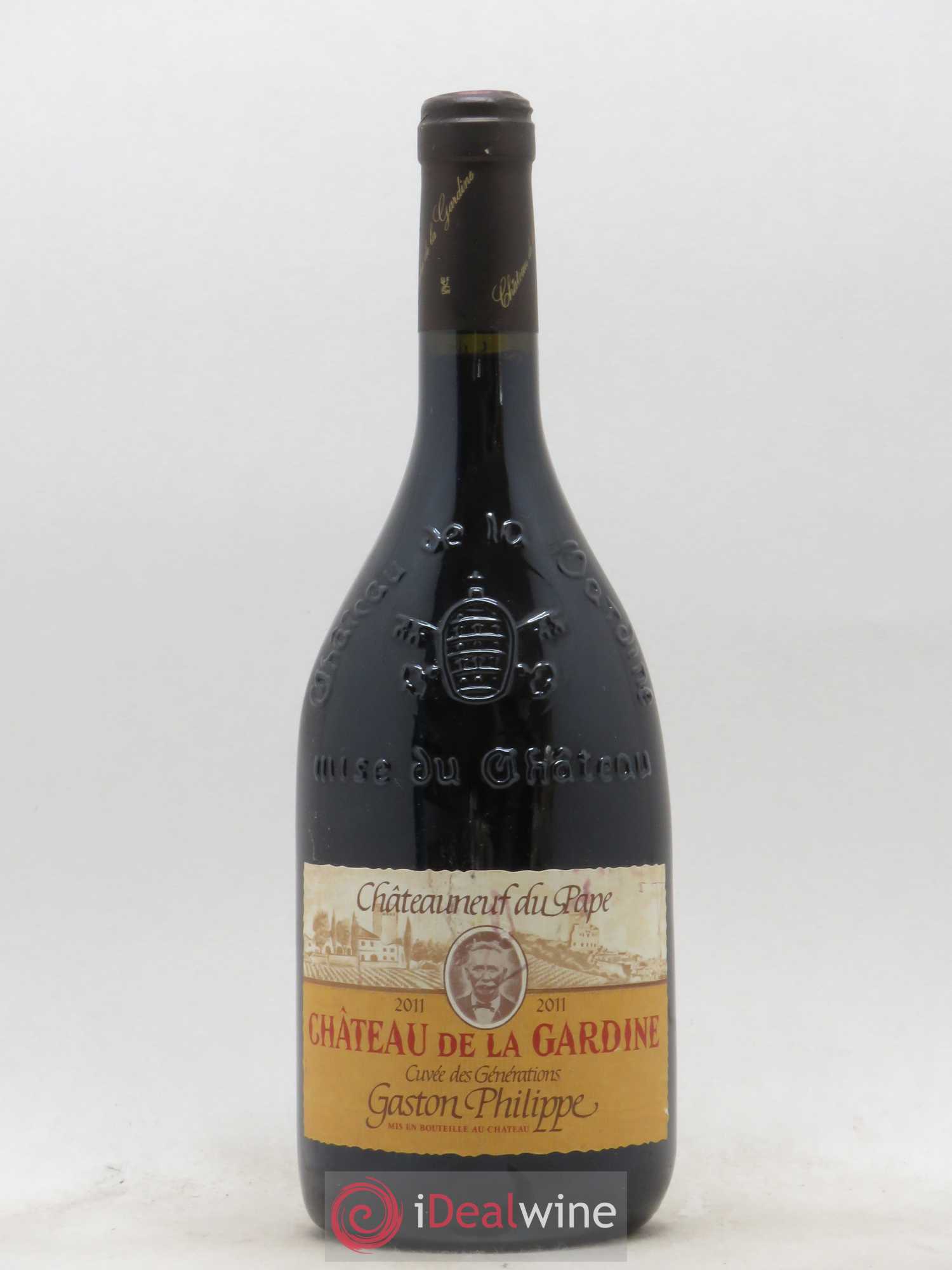 Châteauneuf-du-Pape Château de La Gardine Cuvée des Générations Gaston Philippe Famille Brunel 2011 - Lot de 1 bouteille - 0