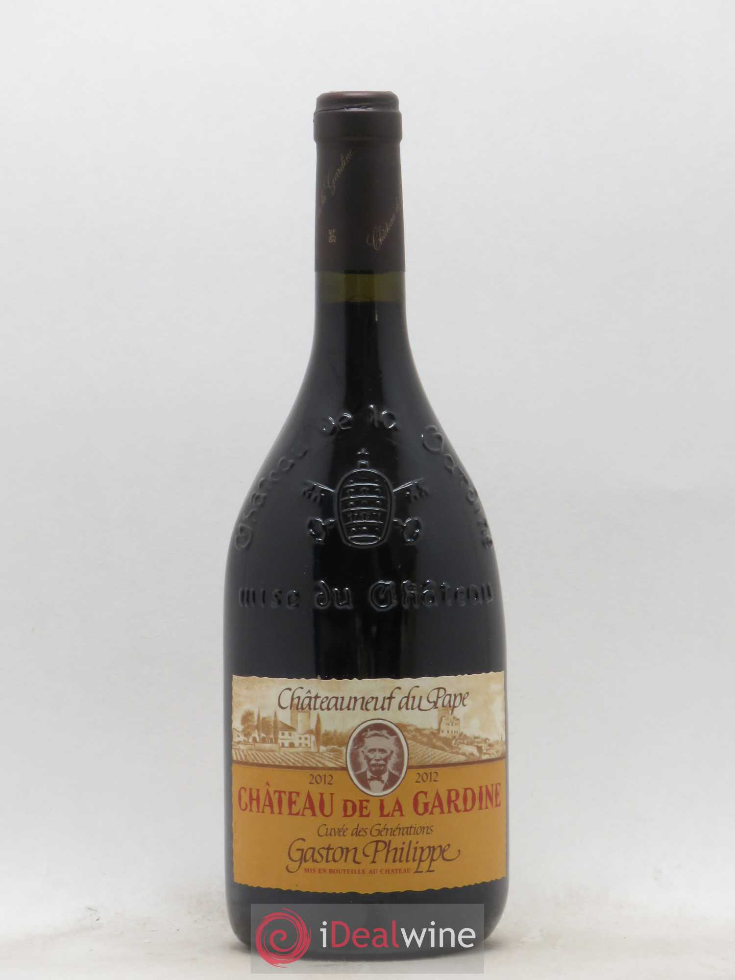 Châteauneuf-du-Pape Château de La Gardine Cuvée des Générations Gaston Philippe Famille Brunel 2012 - Lot de 1 bouteille - 0