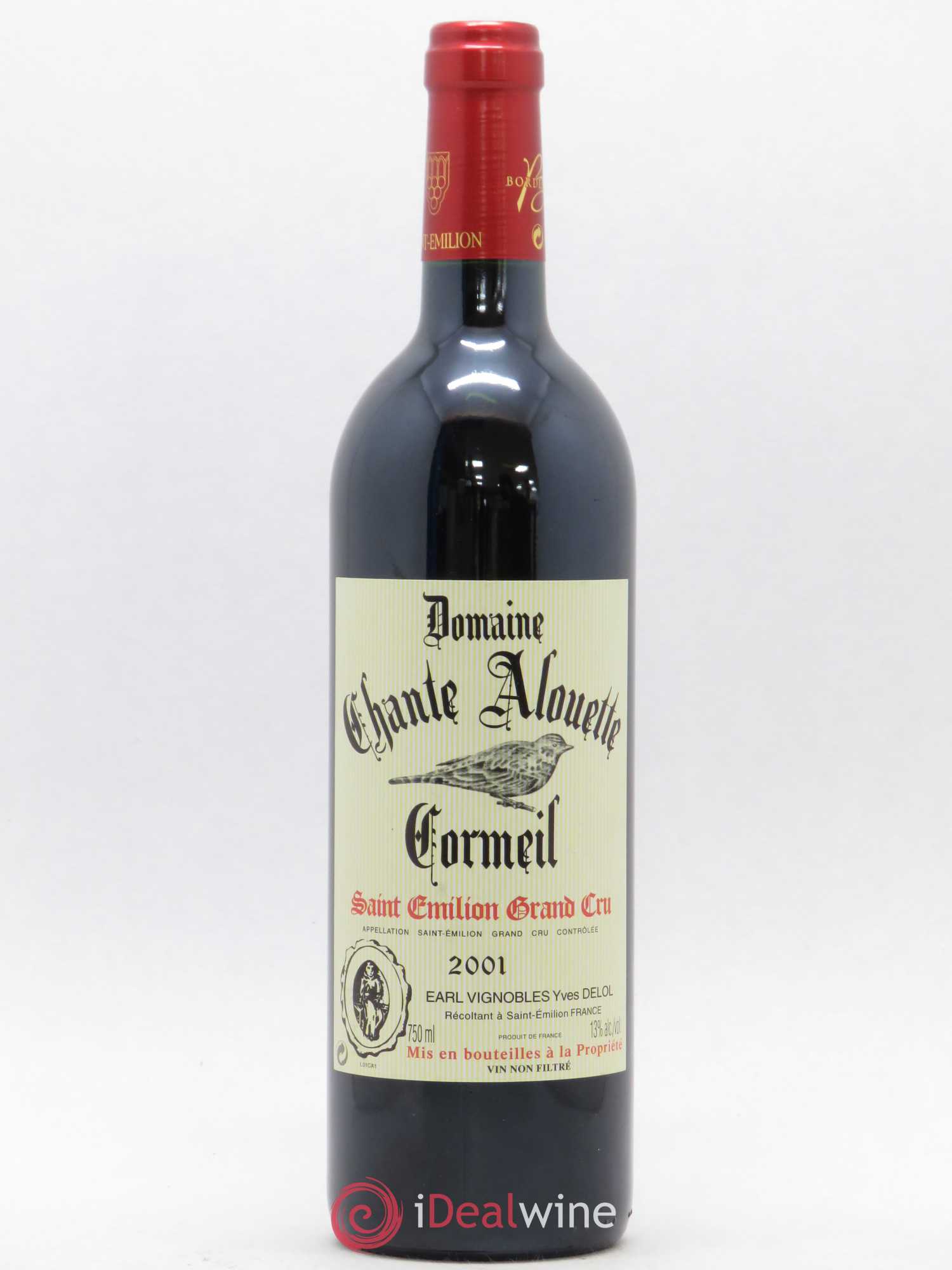 Saint-Émilion Grand Cru Domaine Chante Alouette 2001 - Posten von 1 Flasche - 0