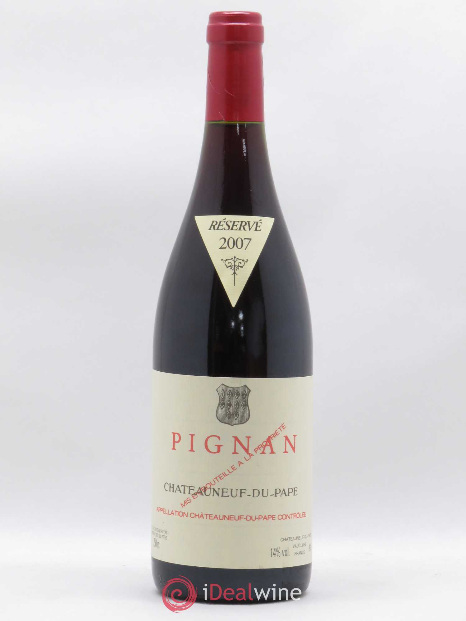 Châteauneuf-du-Pape Pignan Emmanuel Reynaud 2007 - Lot de 1 bouteille - 0