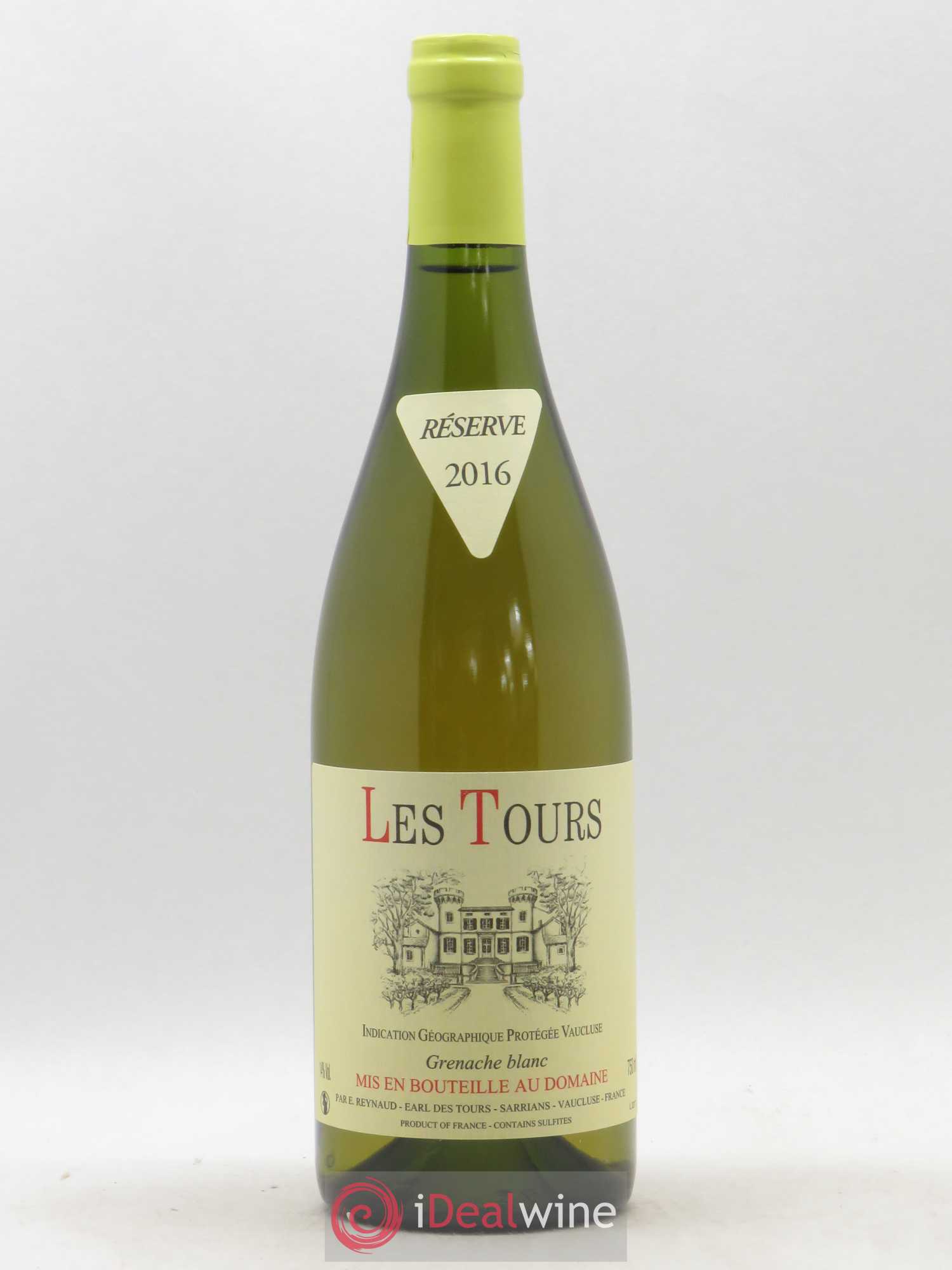 Vaucluse (Vin de Pays de Vaucluse) Les Tours Grenache Blanc Emmanuel Reynaud 2016 - Lot de 1 bouteille - 0