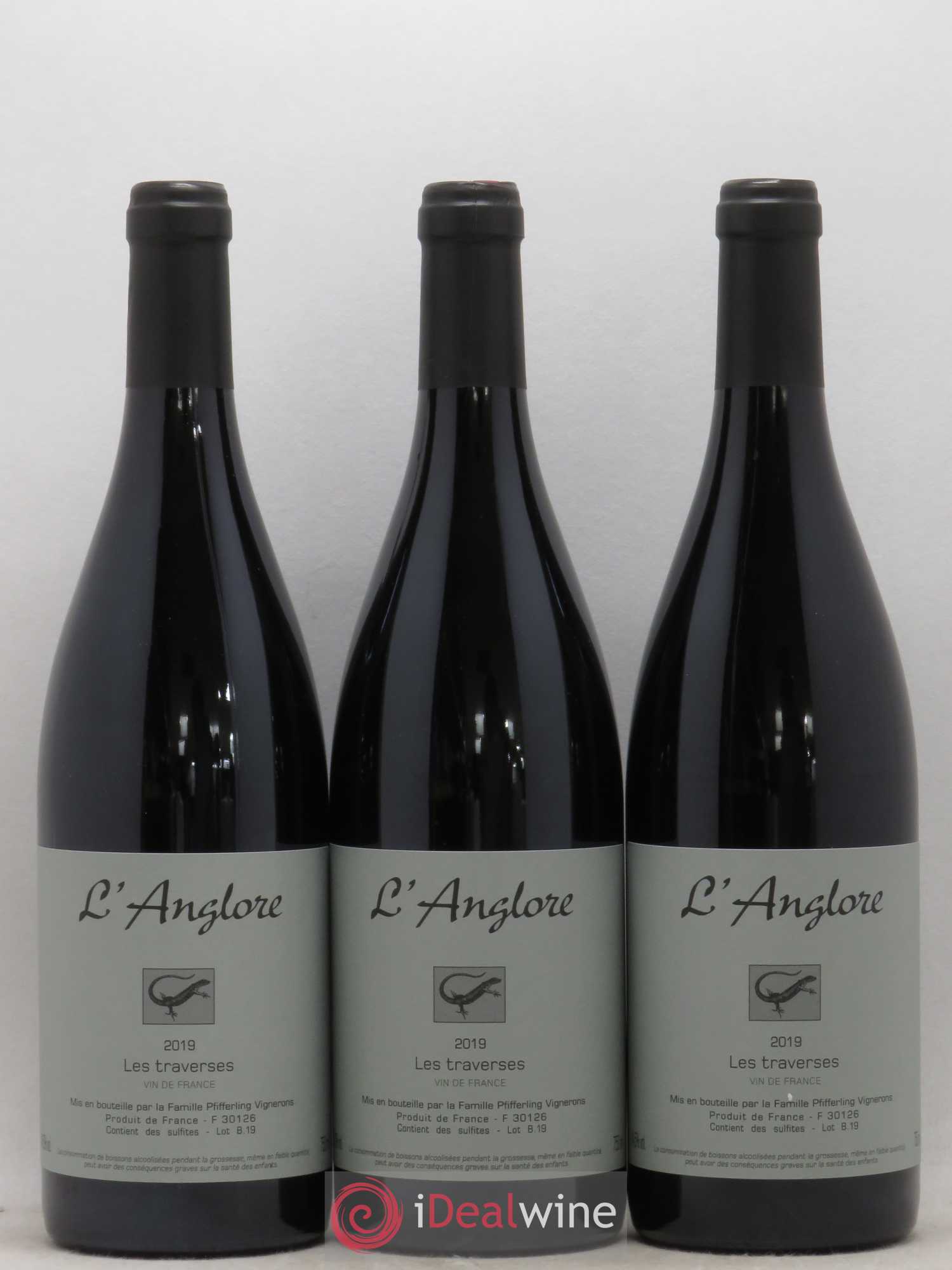 Vin de France Les Traverses L'Anglore (sans prix de réserve) 2019 - Lot de 3 bouteilles - 0
