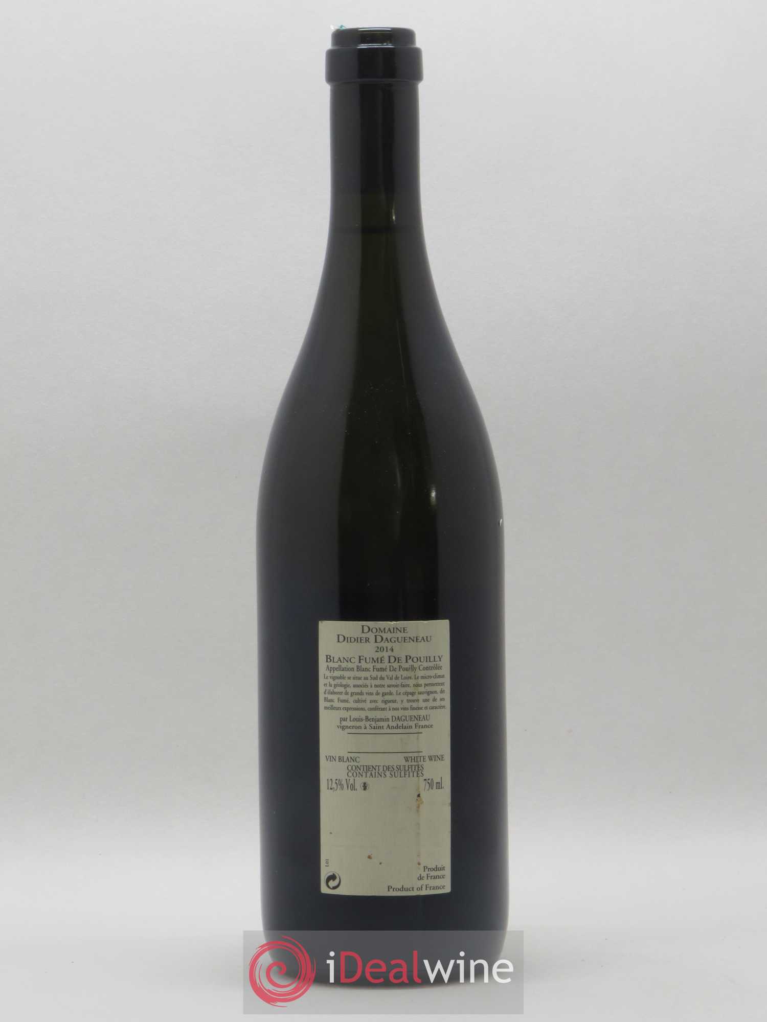 Pouilly-Fumé Blanc Fumé de Pouilly Dagueneau (Domaine Didier - Louis-Benjamin) 2014 - Lot de 1 bouteille - 1