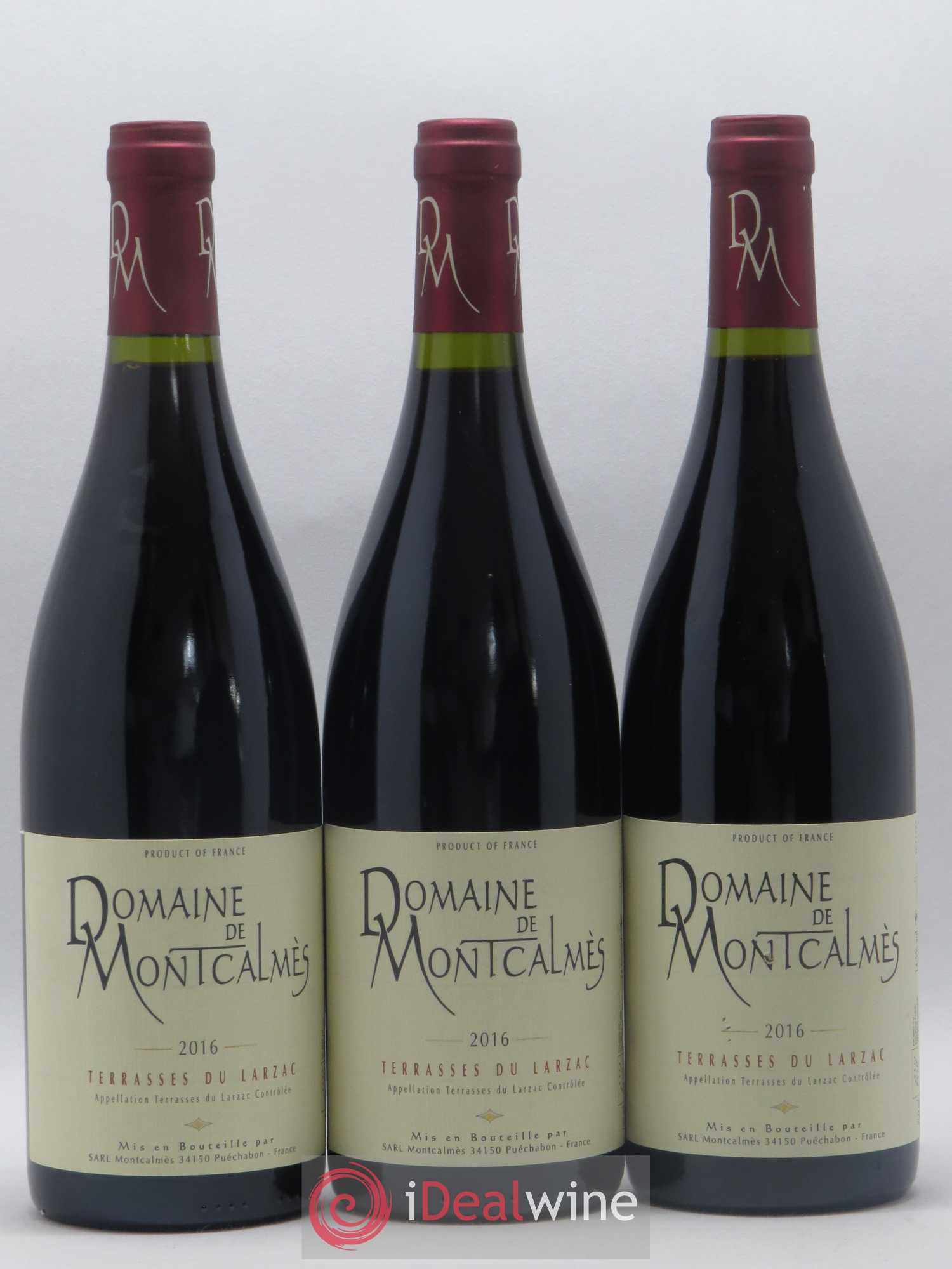 Terrasses du Larzac Domaine de Montcalmès Frédéric Pourtalié 2016 - Lot de 3 bouteilles - 0
