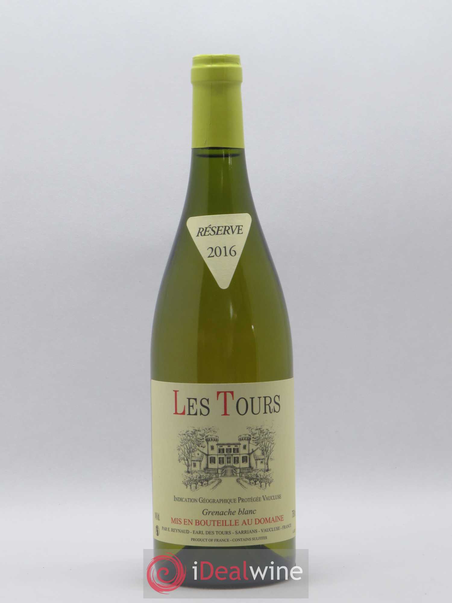 Vaucluse (Vin de Pays de Vaucluse) Les Tours Grenache Blanc Emmanuel Reynaud 2016 - Lot de 1 bouteille - 0