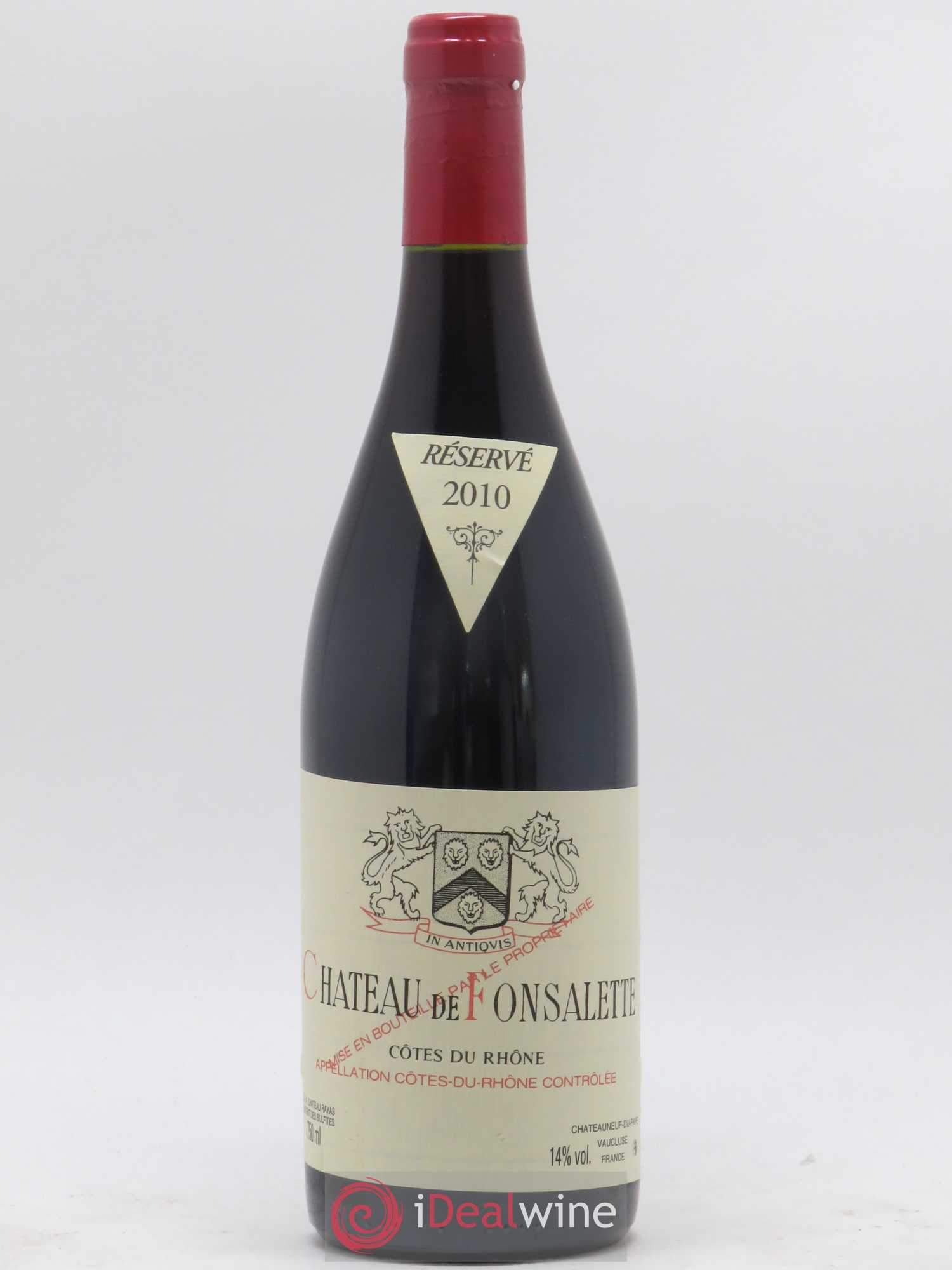 Côtes-du-Rhône Château de Fonsalette Emmanuel Reynaud 2010 - Lot de 1 bouteille - 0