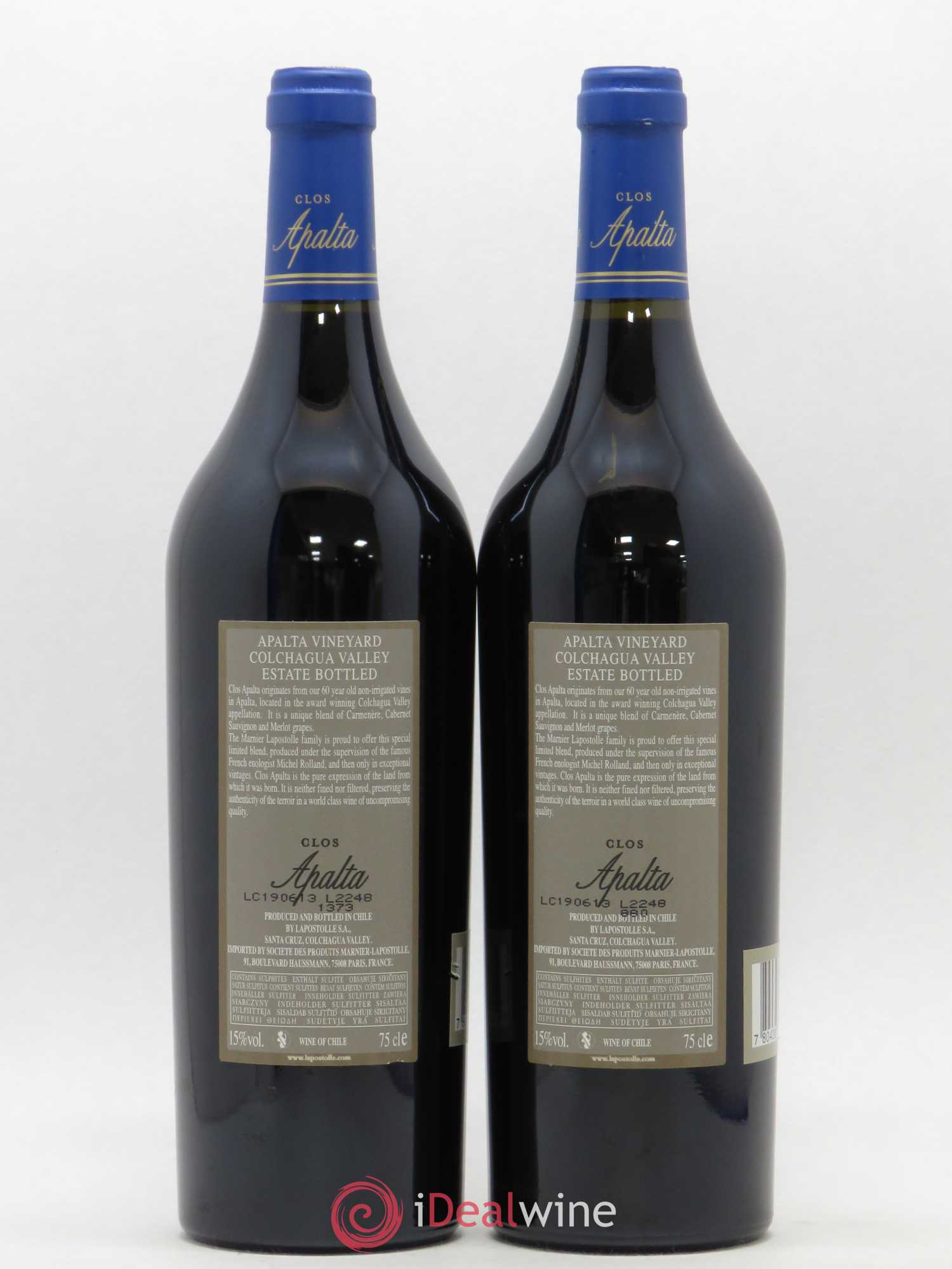 Colchagua Casa Lapostolle Clos Apalta 2010 - Lot de 2 bouteilles - 1