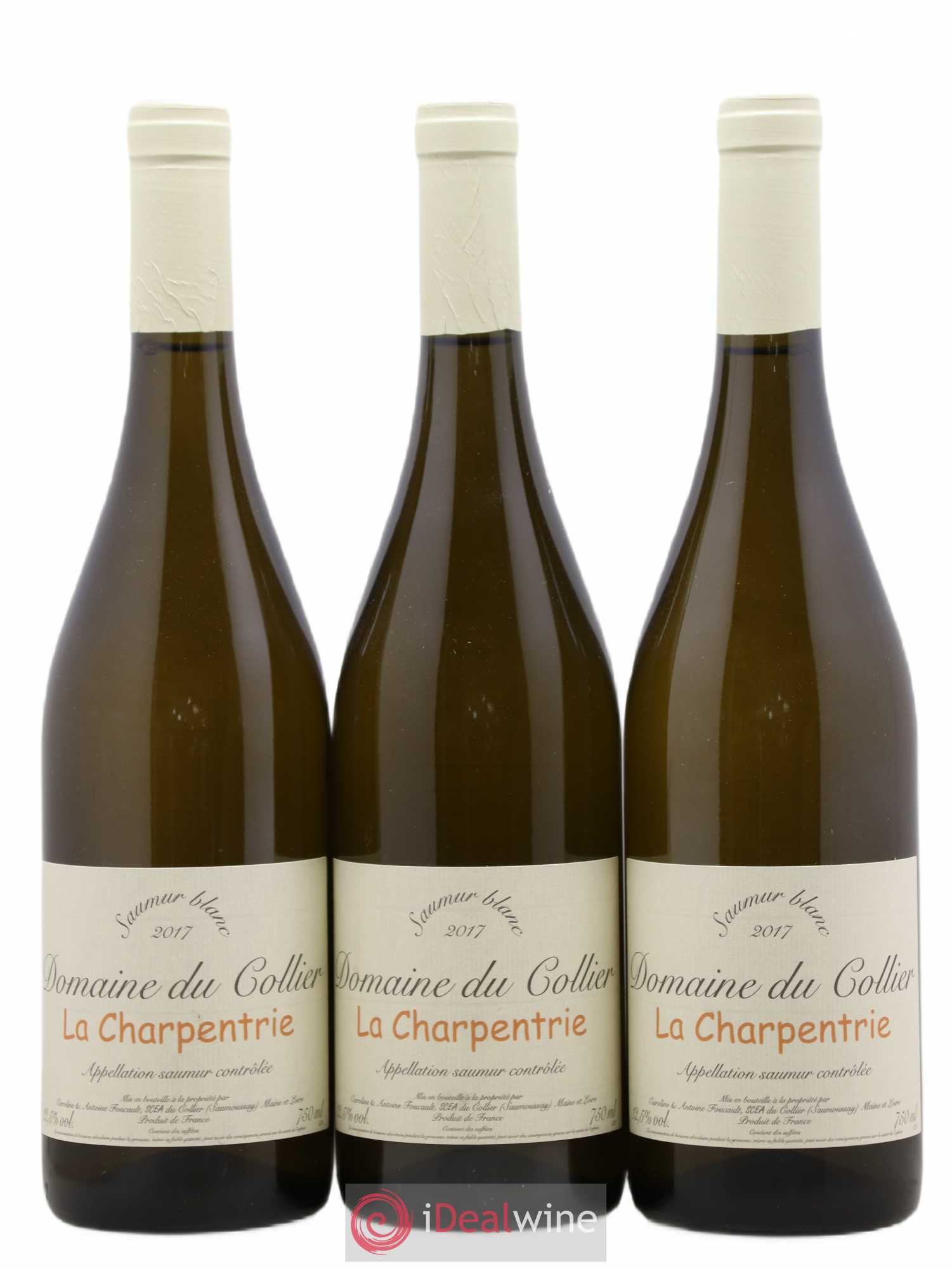 Saumur La Charpentrie Domaine du Collier 2017 - Lot de 3 bouteilles - 0