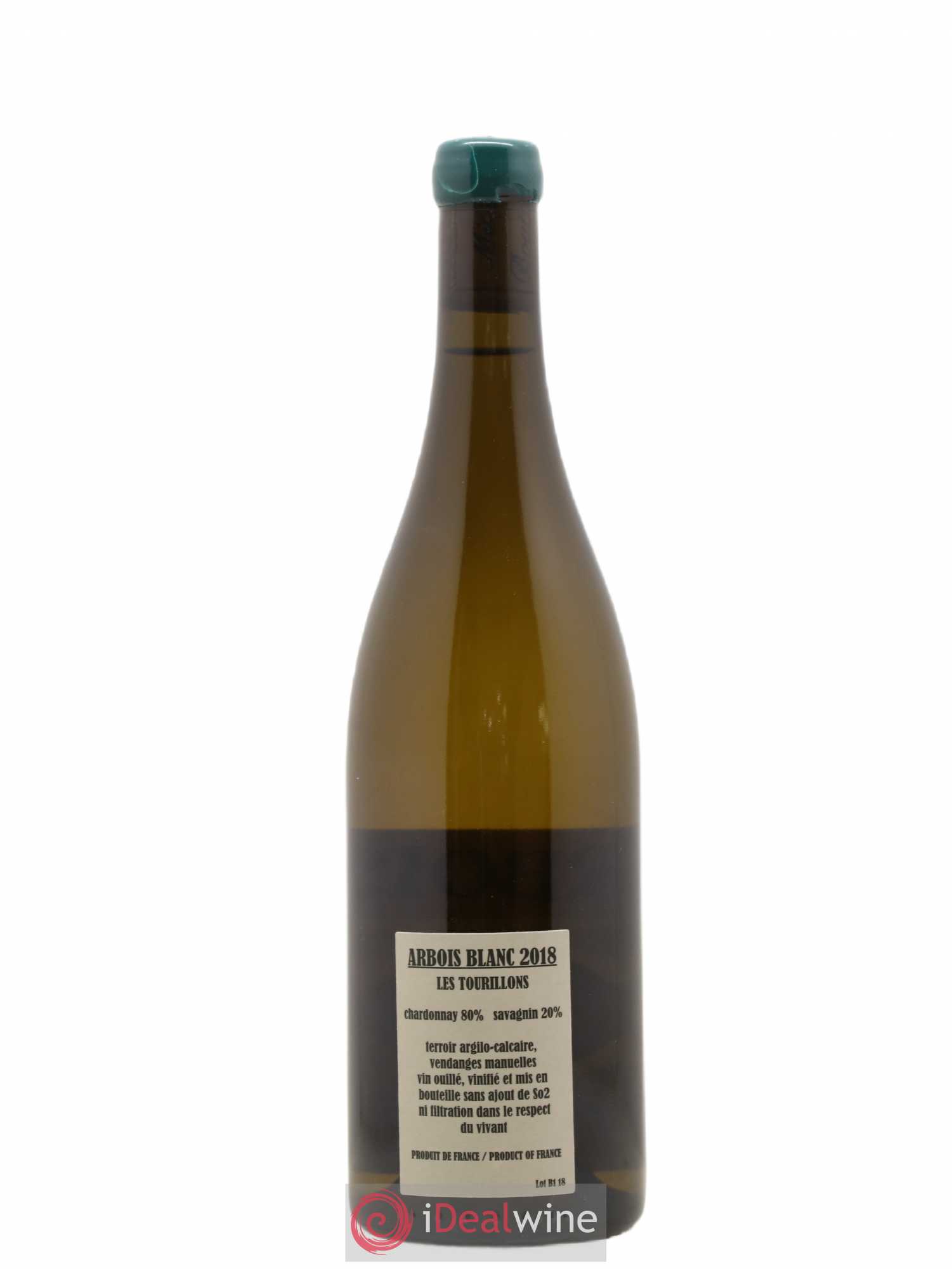 Arbois Chardonnay Savagnin Les Tourillons Adeline Houillon & Renaud Bruyère 2018 - Lot de 1 bouteille - 1