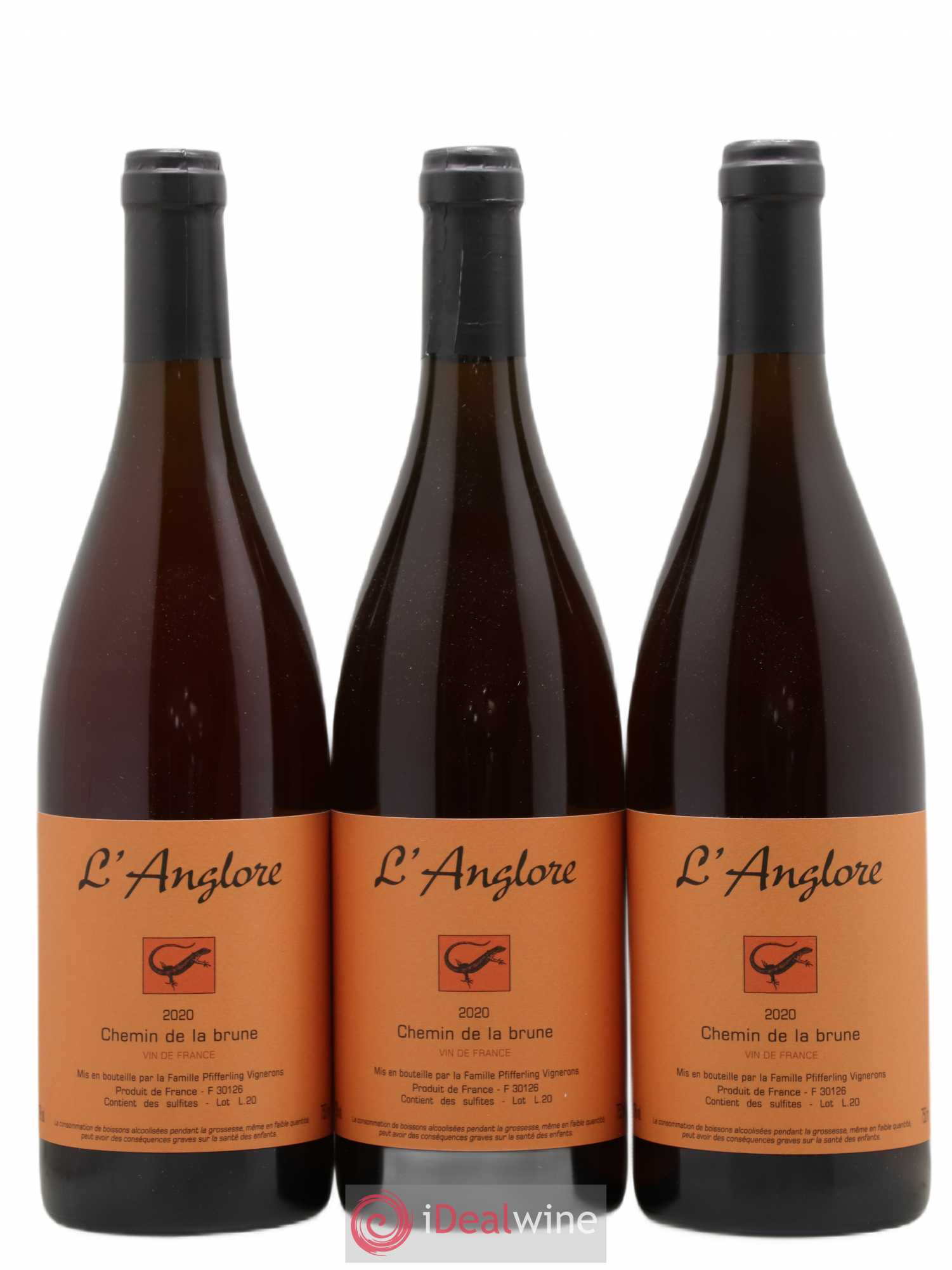 Vin de France Chemin de la brune L'Anglore 2020 - Lot de 3 bouteilles - 0
