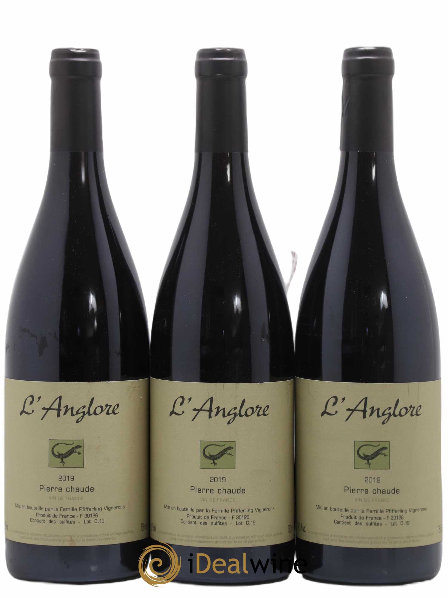 Vin de France Pierre chaude L'Anglore 2019 - Lot de 3 bouteilles - 0