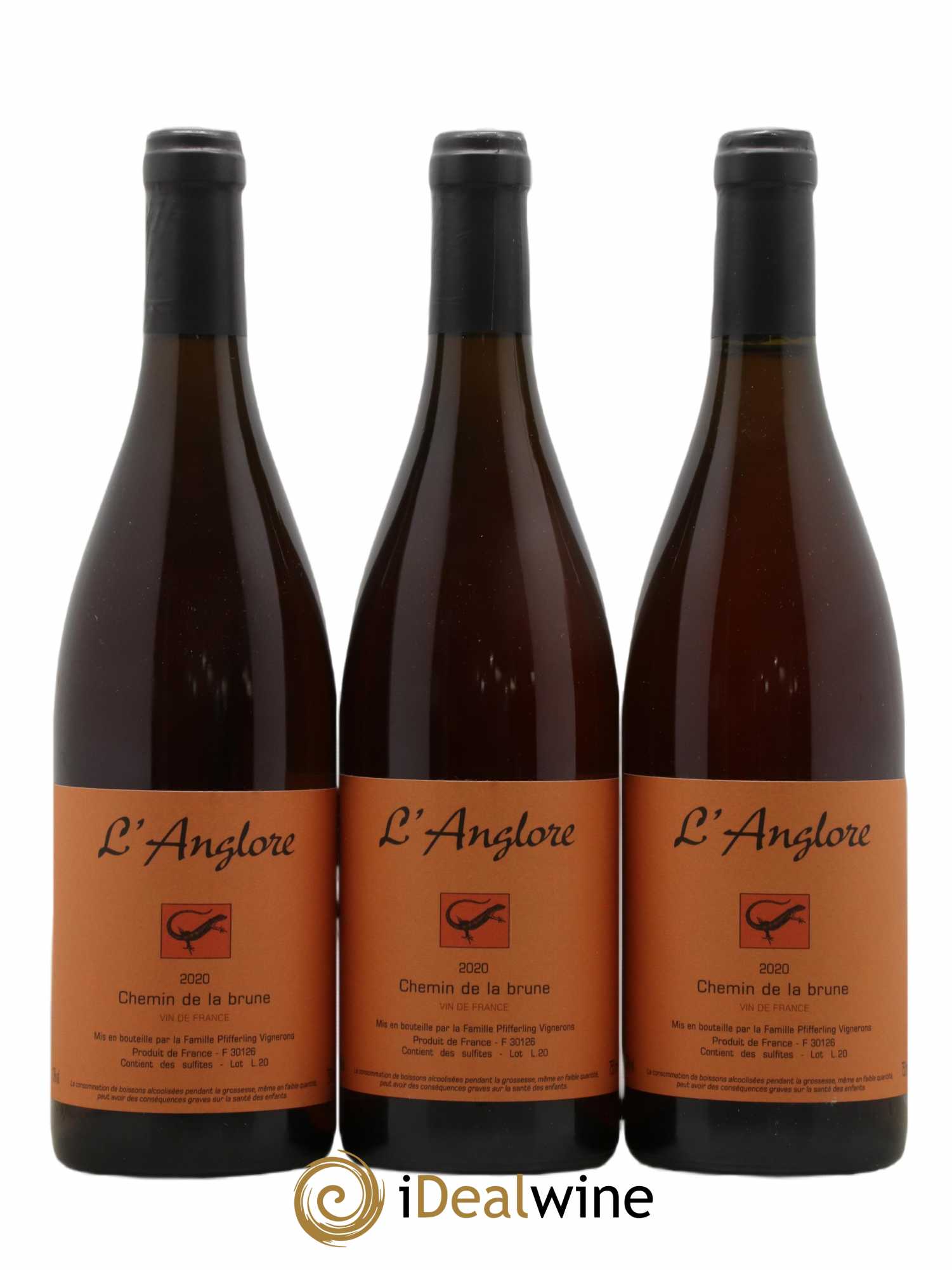 Vin de France Chemin de la brune L'Anglore 2020 - Lot de 3 bouteilles - 0