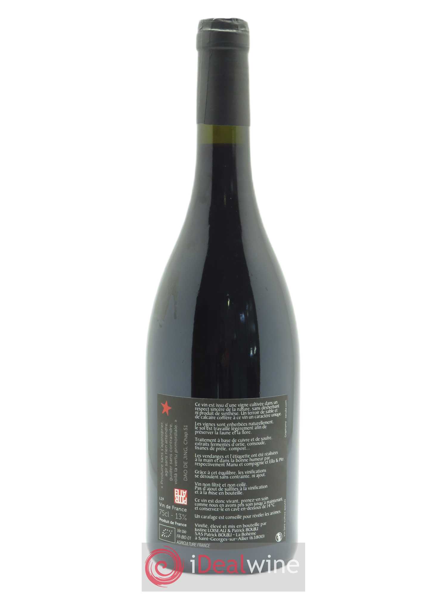 Vin de France Cailloux Patrick Bouju - La Bohème 2019 - Lot de 1 bouteille - 1