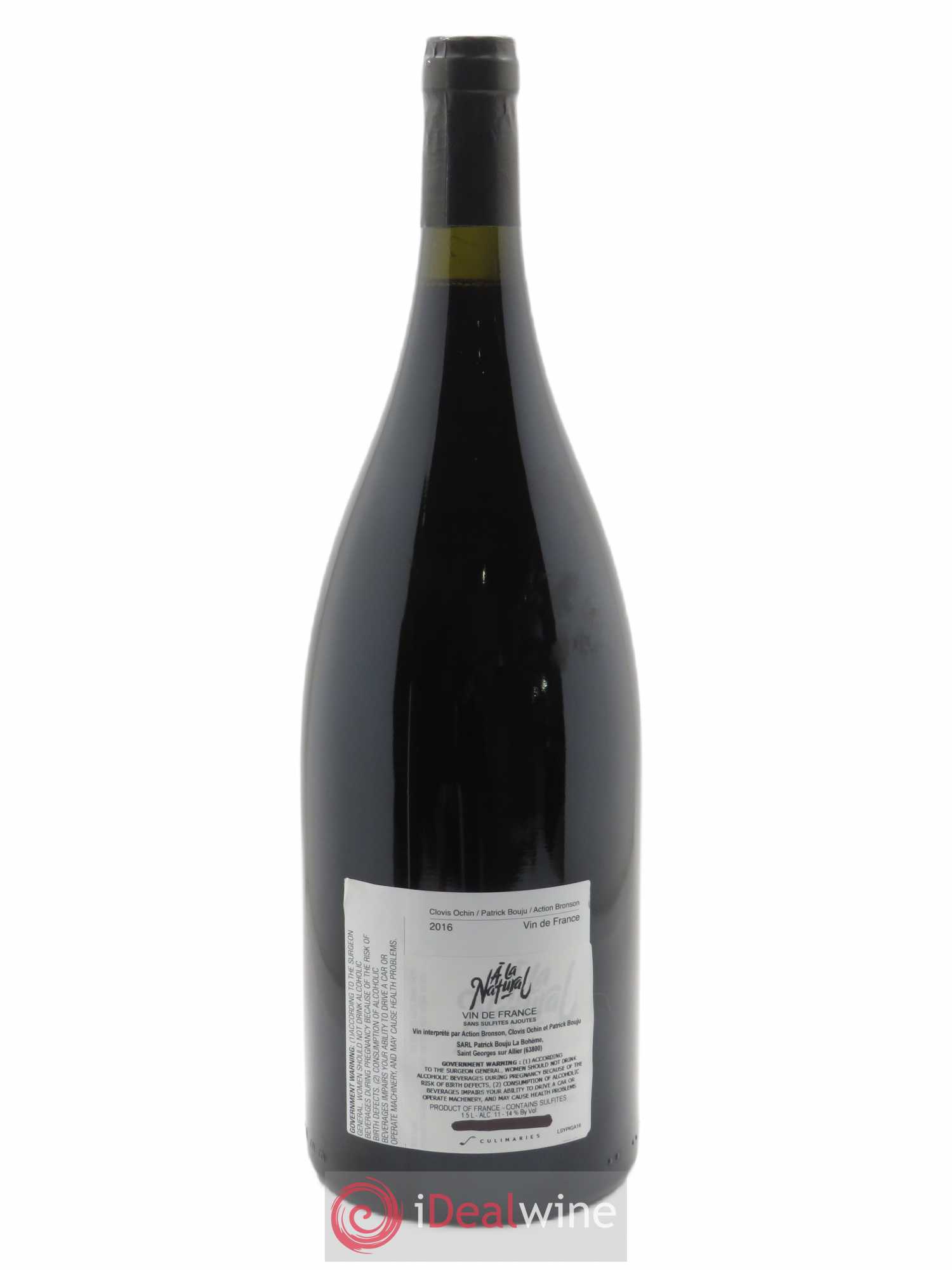 Vin de France A la Natural Patrick Bouju - La Bohème 2016 - Lot de 1 magnum - 1