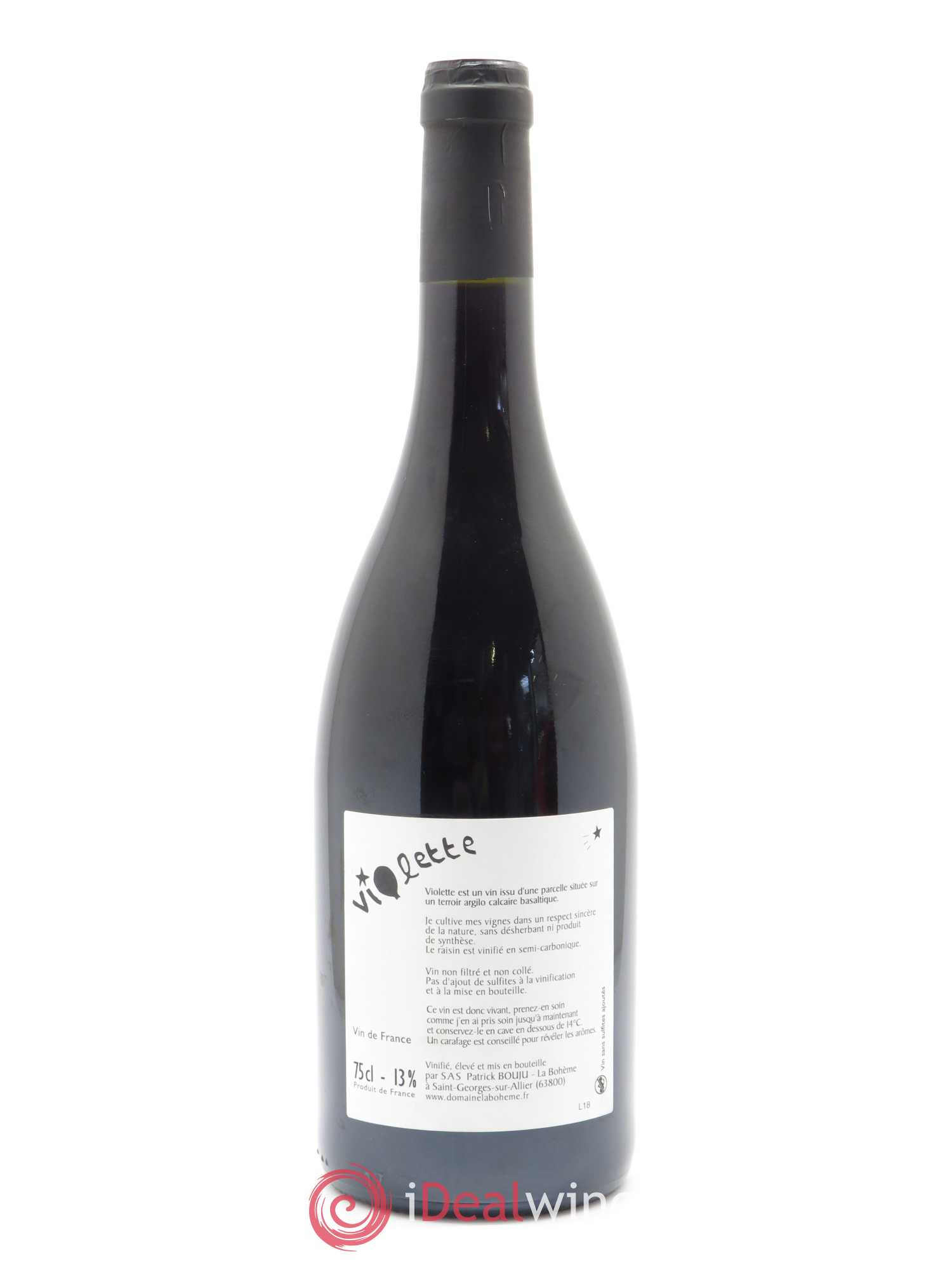 Vin de France Violette Patrick Bouju - La Bohème 2018 - Lot de 1 bouteille - 1