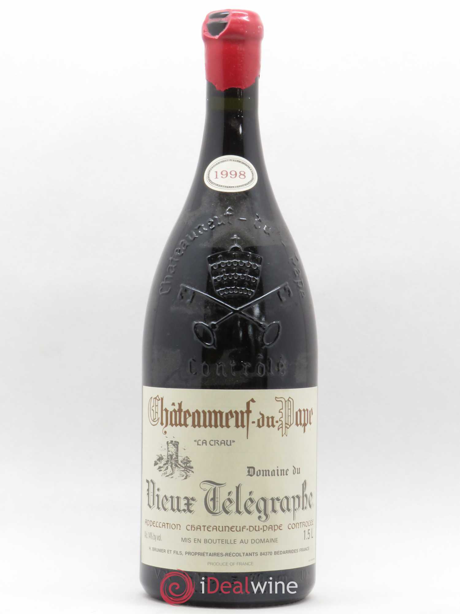 Châteauneuf-du-Pape Vieux Télégraphe (Domaine du) Vignobles Brunier 1998 - Lot de 1 magnum - 0