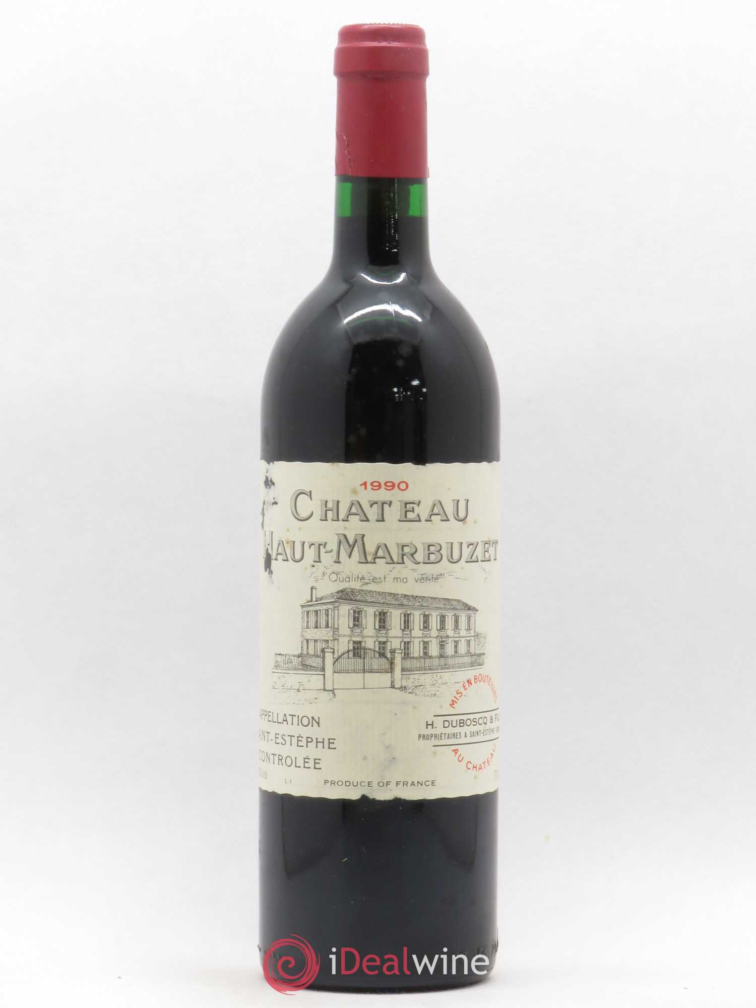 Château Haut Marbuzet 1990 - Lot de 1 bouteille - 0