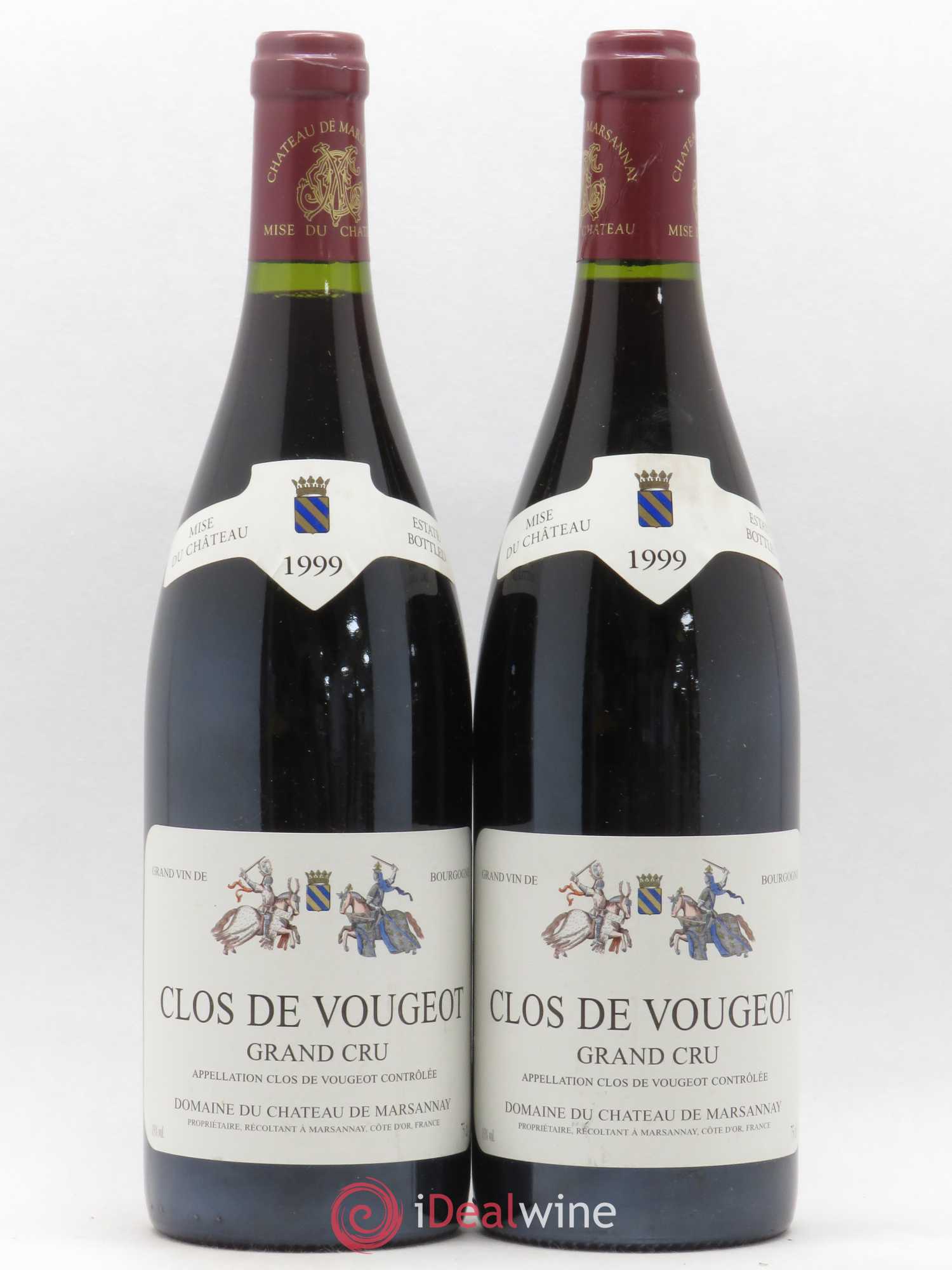 Clos de Vougeot Grand Cru Château de Marsannay 1999 - Lot de 2 bouteilles - 0