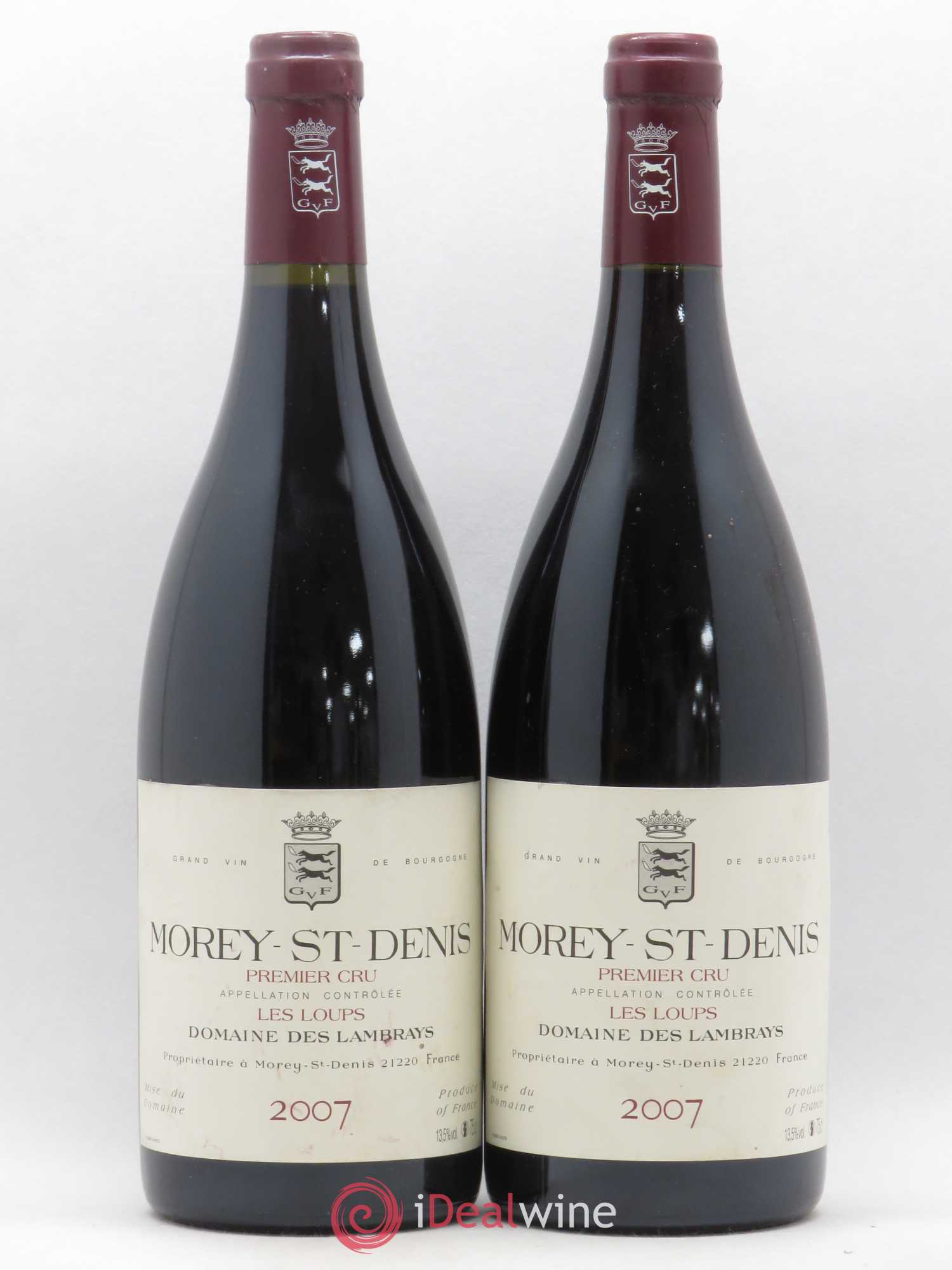 Morey-Saint-Denis 1er Cru Les Loups Domaine des Lambrays 2007 - Lot de 2 bouteilles - 0