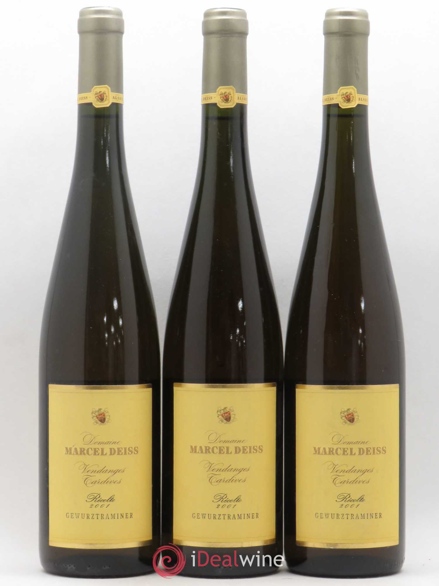 Alsace Gewurztraminer Vendanges Tardives Marcel Deiss (Domaine) 2001 - Lotto di 3 bottiglie - 0