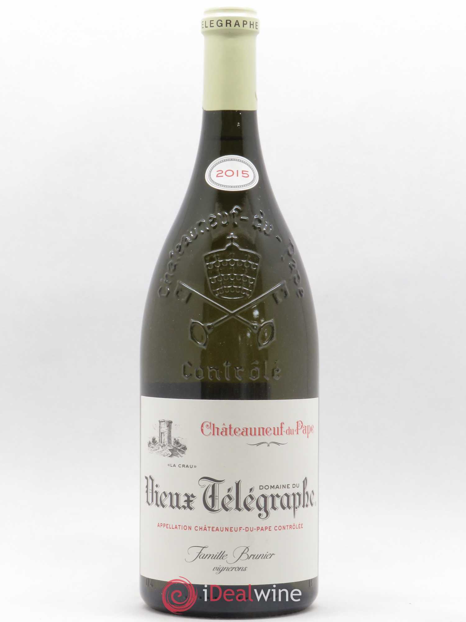 Châteauneuf-du-Pape Vieux Télégraphe (Domaine du) Vignobles Brunier 2015 - Lot de 1 magnum - 0
